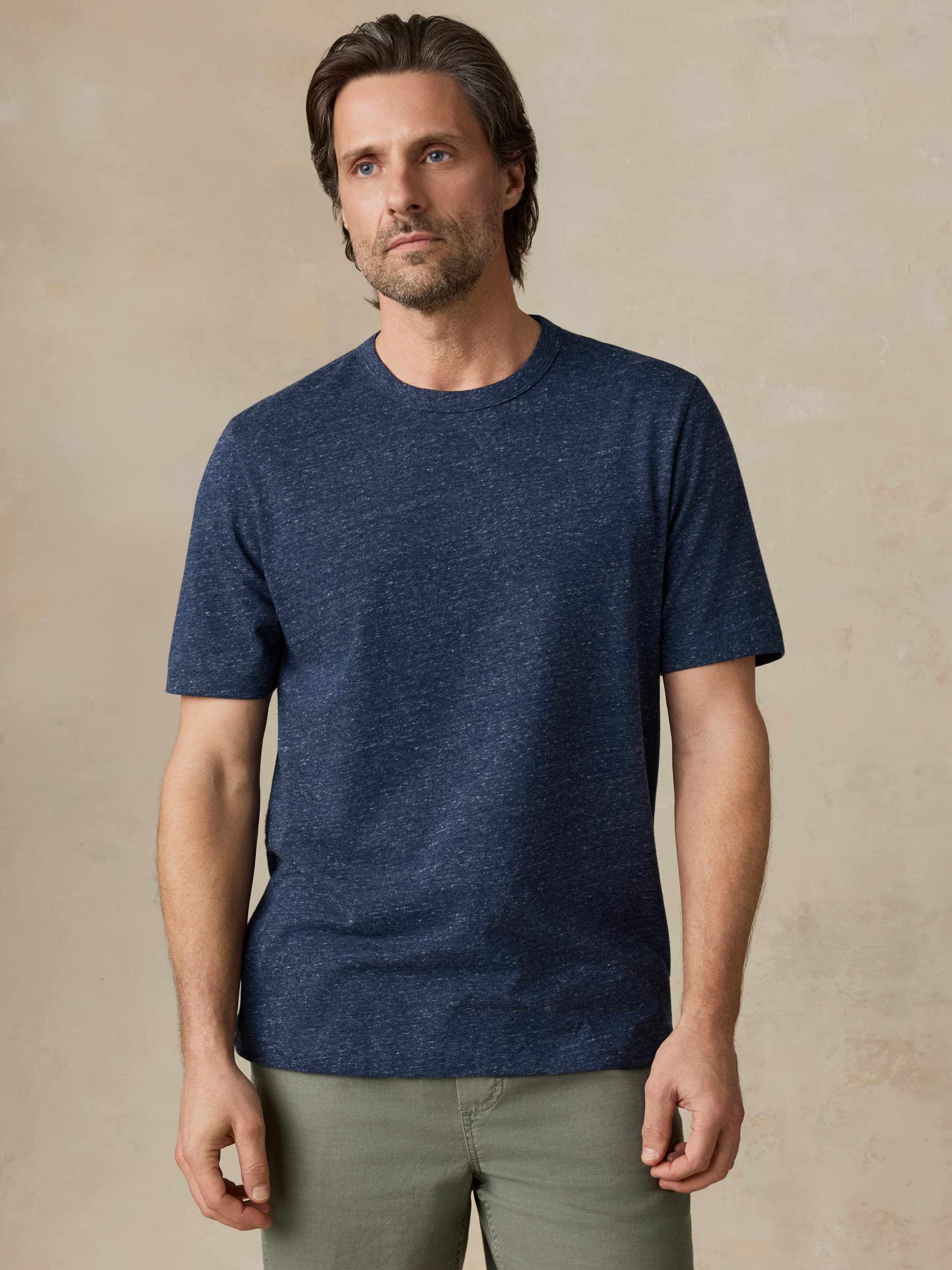 Short-Sleeve Breeze Tee - Midnight Skies Heather | Faherty Brand