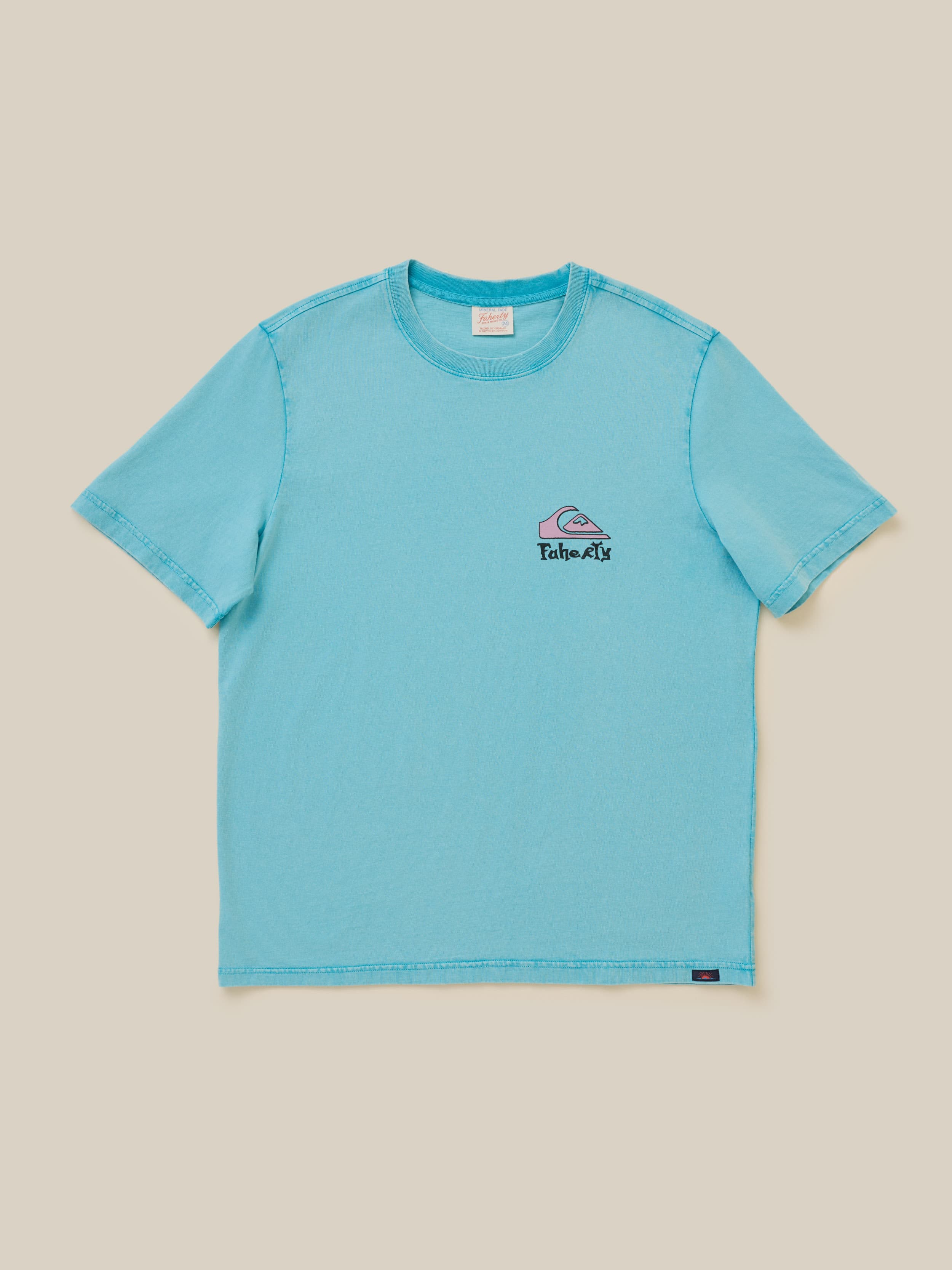 Quiksilver Heavy Wash Tee - Teal Tropics | Faherty Brand