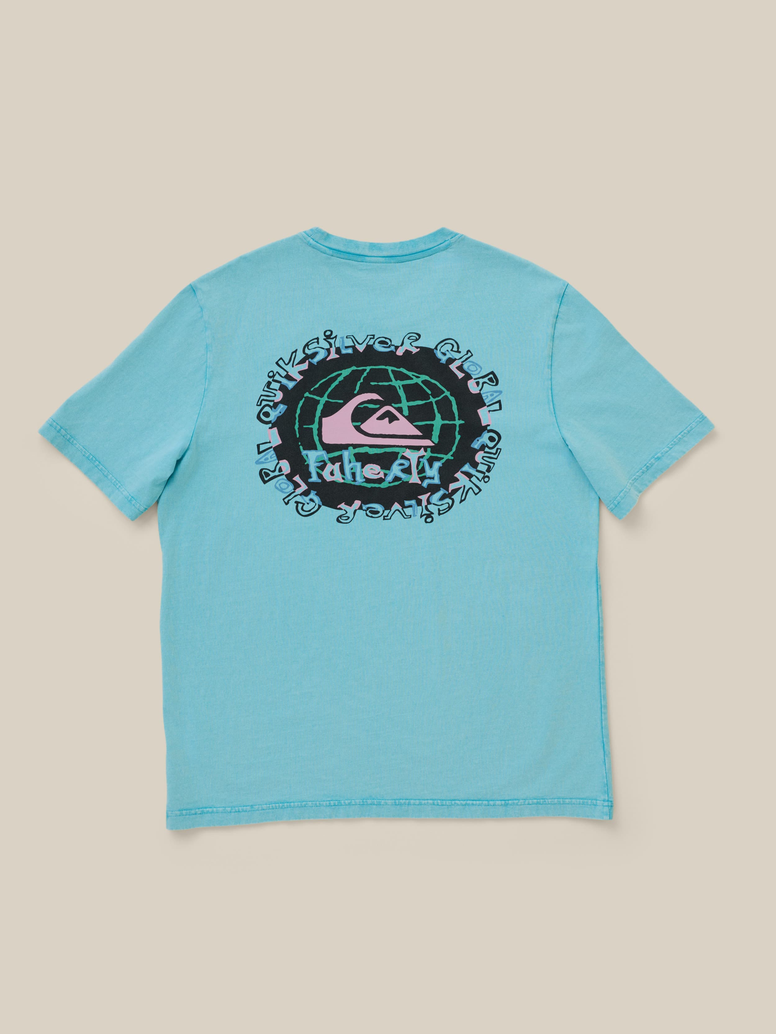 Quiksilver Heavy Wash Tee - Teal Tropics | Faherty Brand