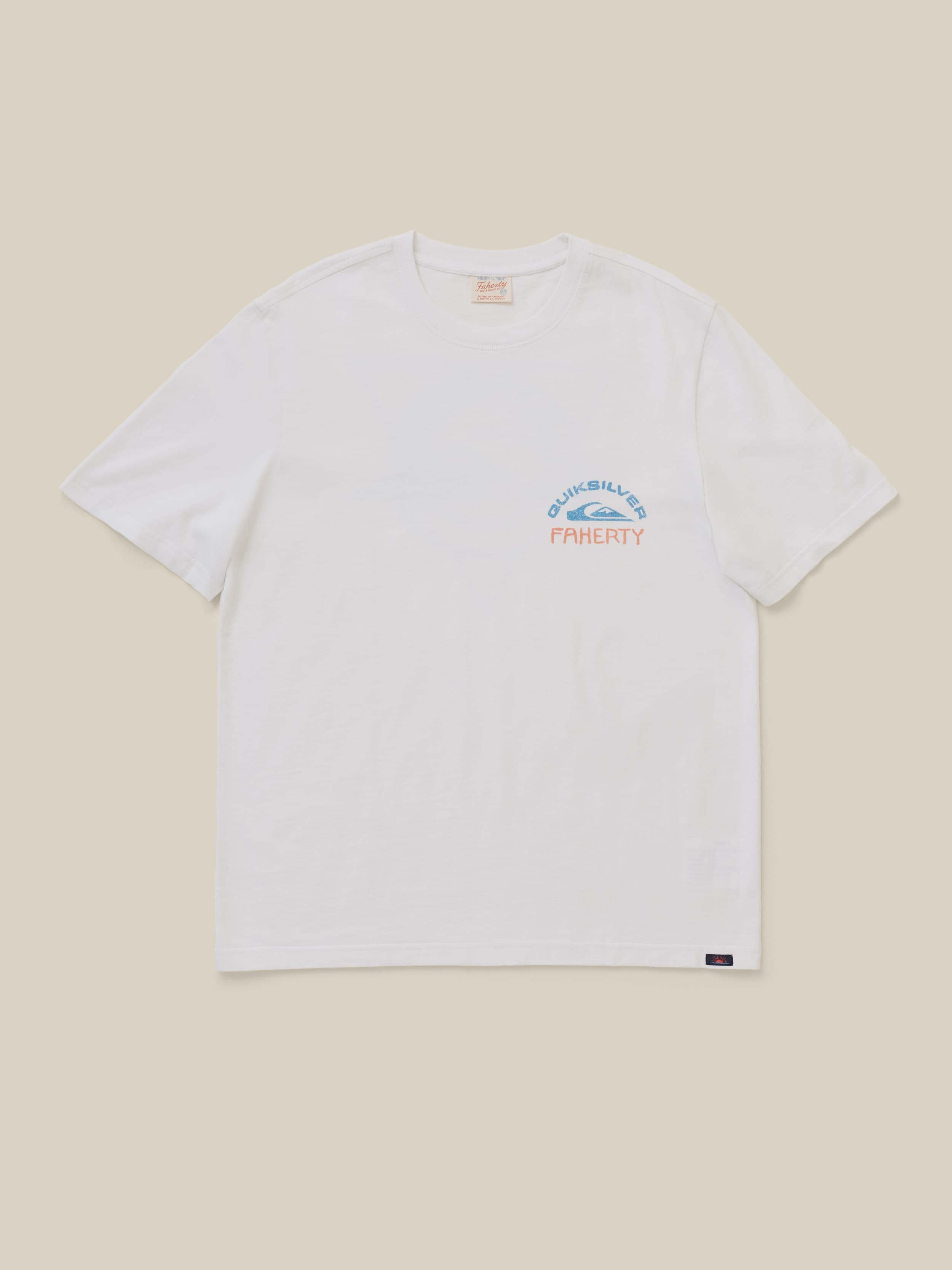 Quiksilver Heavy Wash Tee - White | Faherty Brand