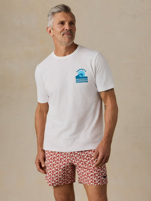 Faherty x Surfrider Sunwashed Regenerative Tee - White