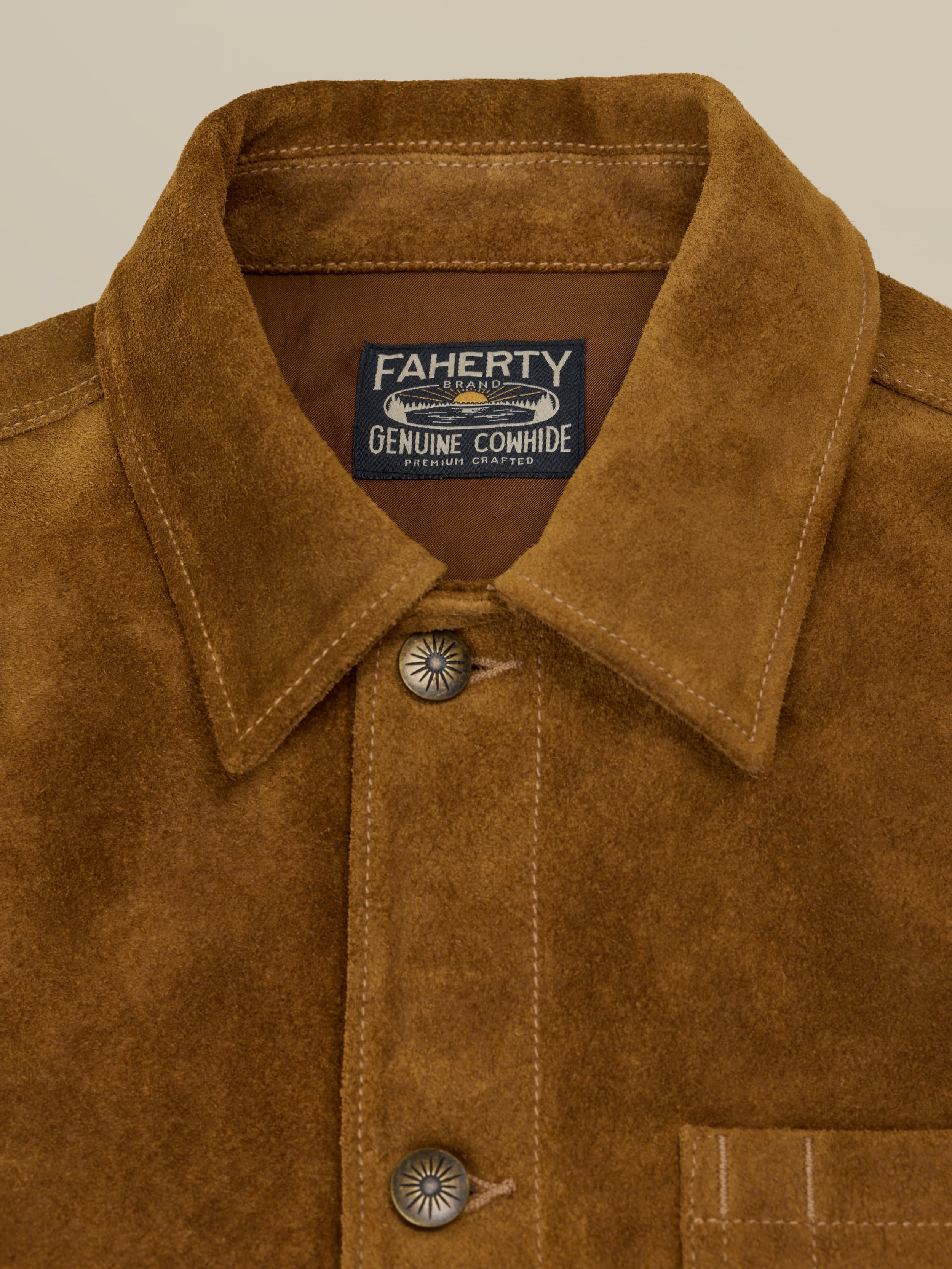 Suede Studio Jacket - Golden Chestnut | Faherty Brand