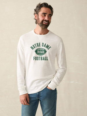 Notre Dame Sunwashed Organic Crew - White