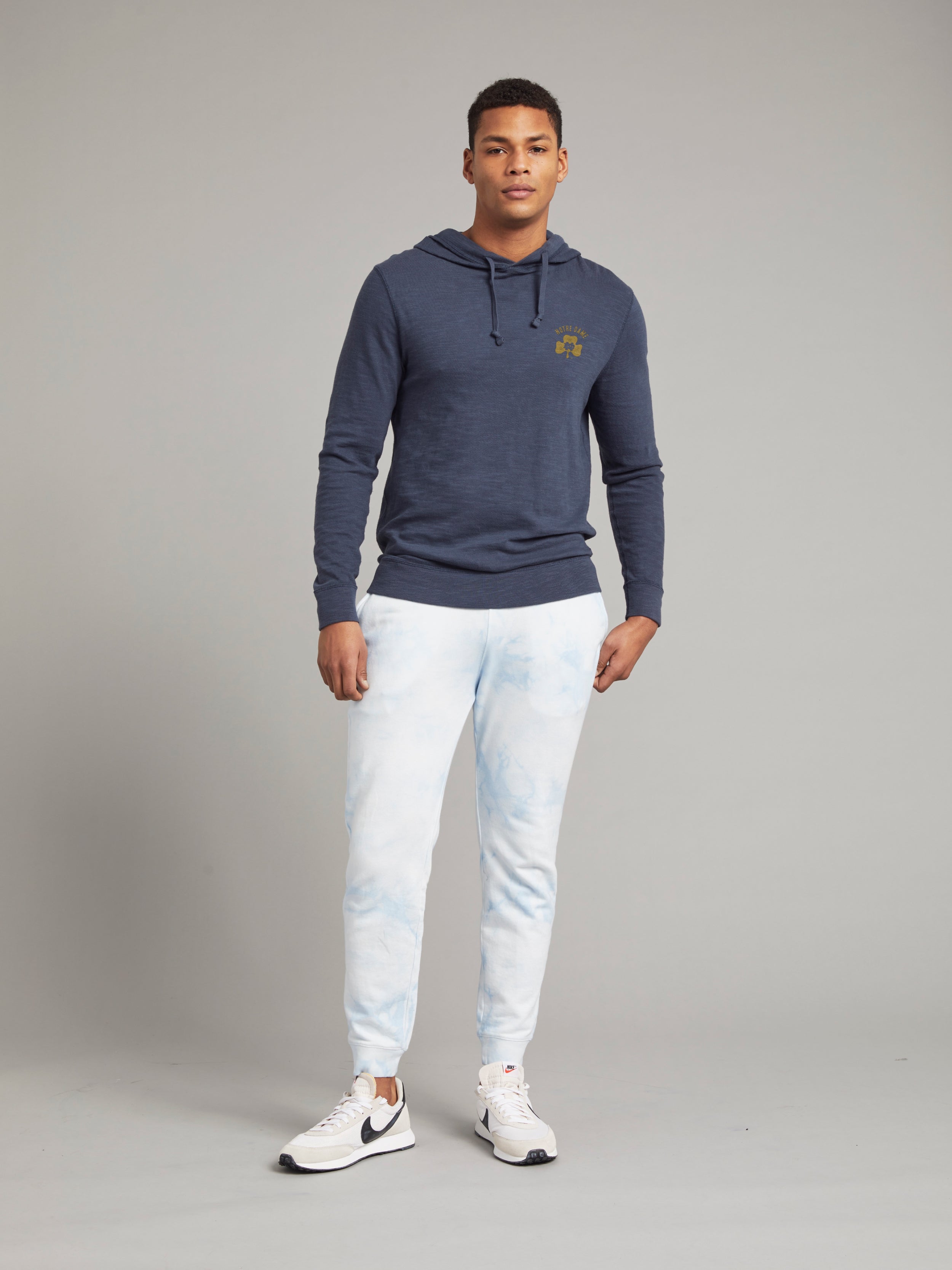 Notre Dame Sunwashed Organic Hoodie - Blue Nights | Faherty Brand