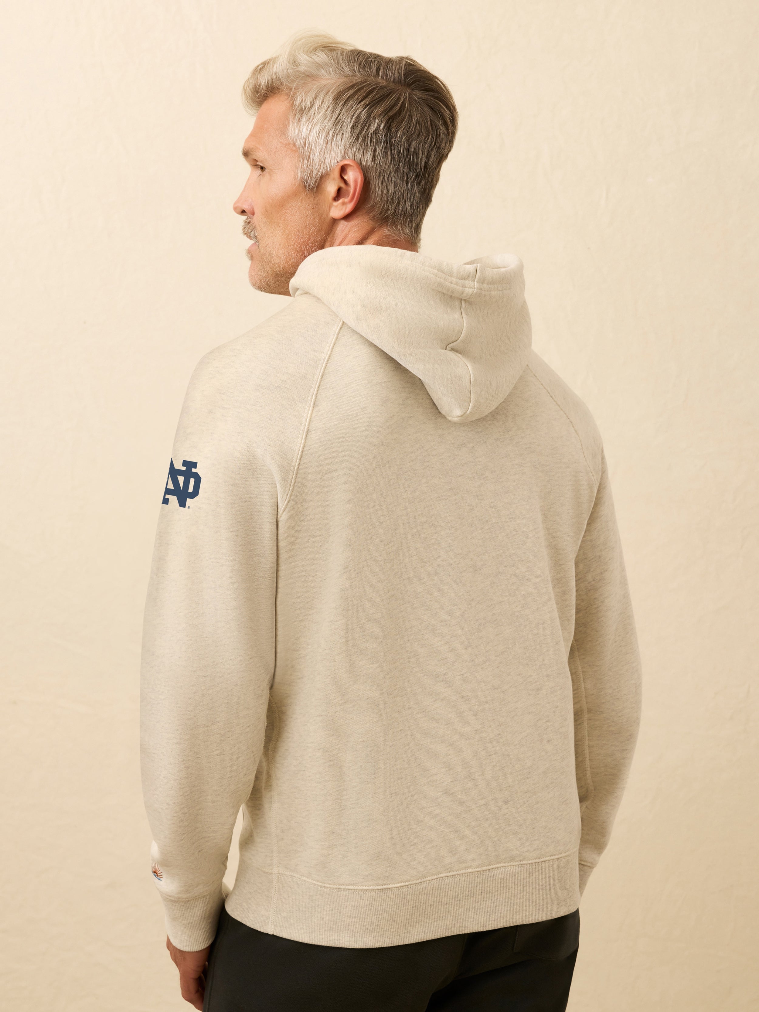 Notre Dame High Standard Fleece Hoodie - Antique Ivory Heather