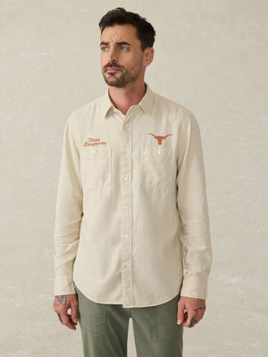 University of Texas Tried & True Chambray Workshirt - Coastal Cream