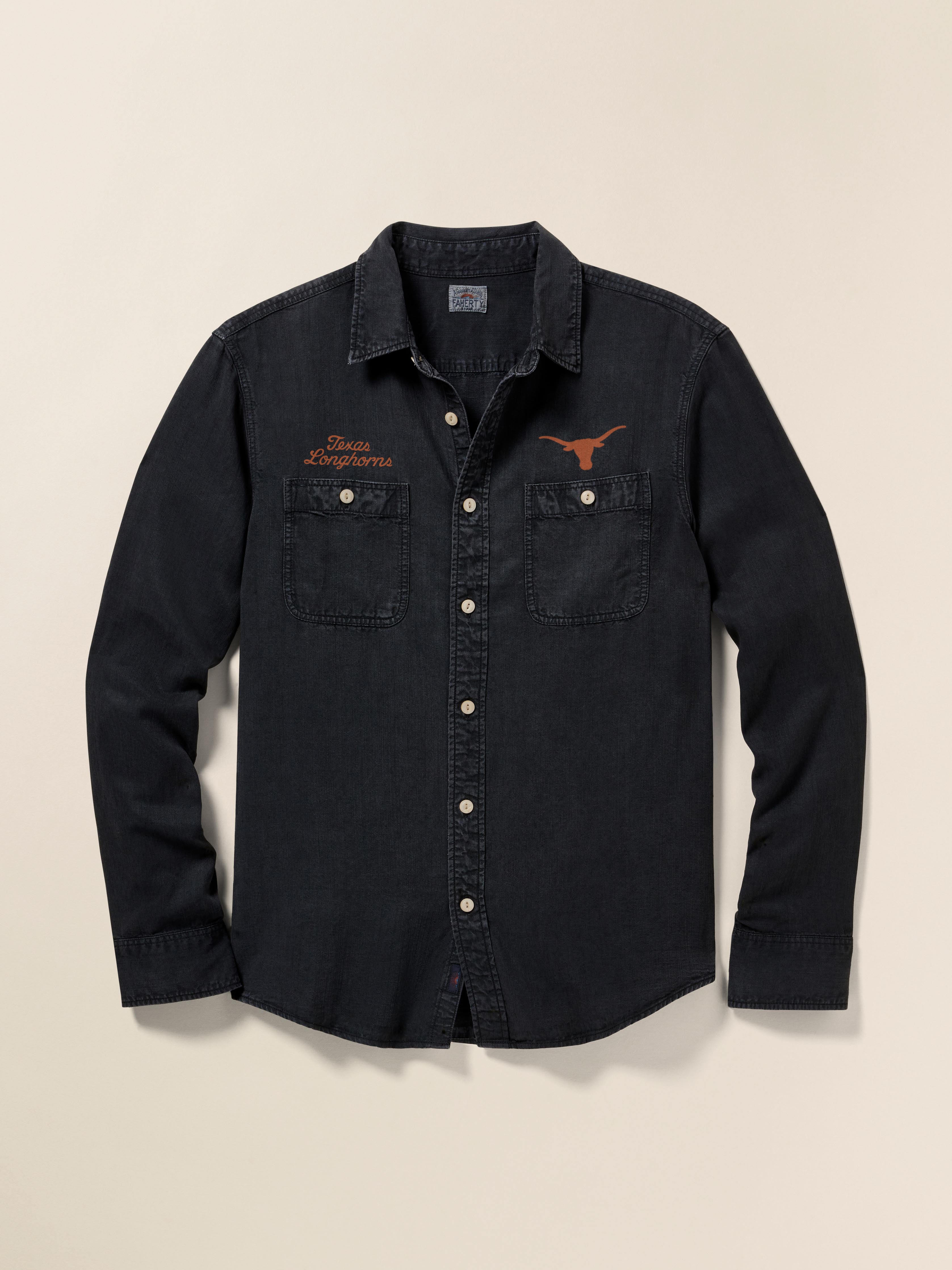 University of Texas Tried & True Chambray Workshirt - Durango Black