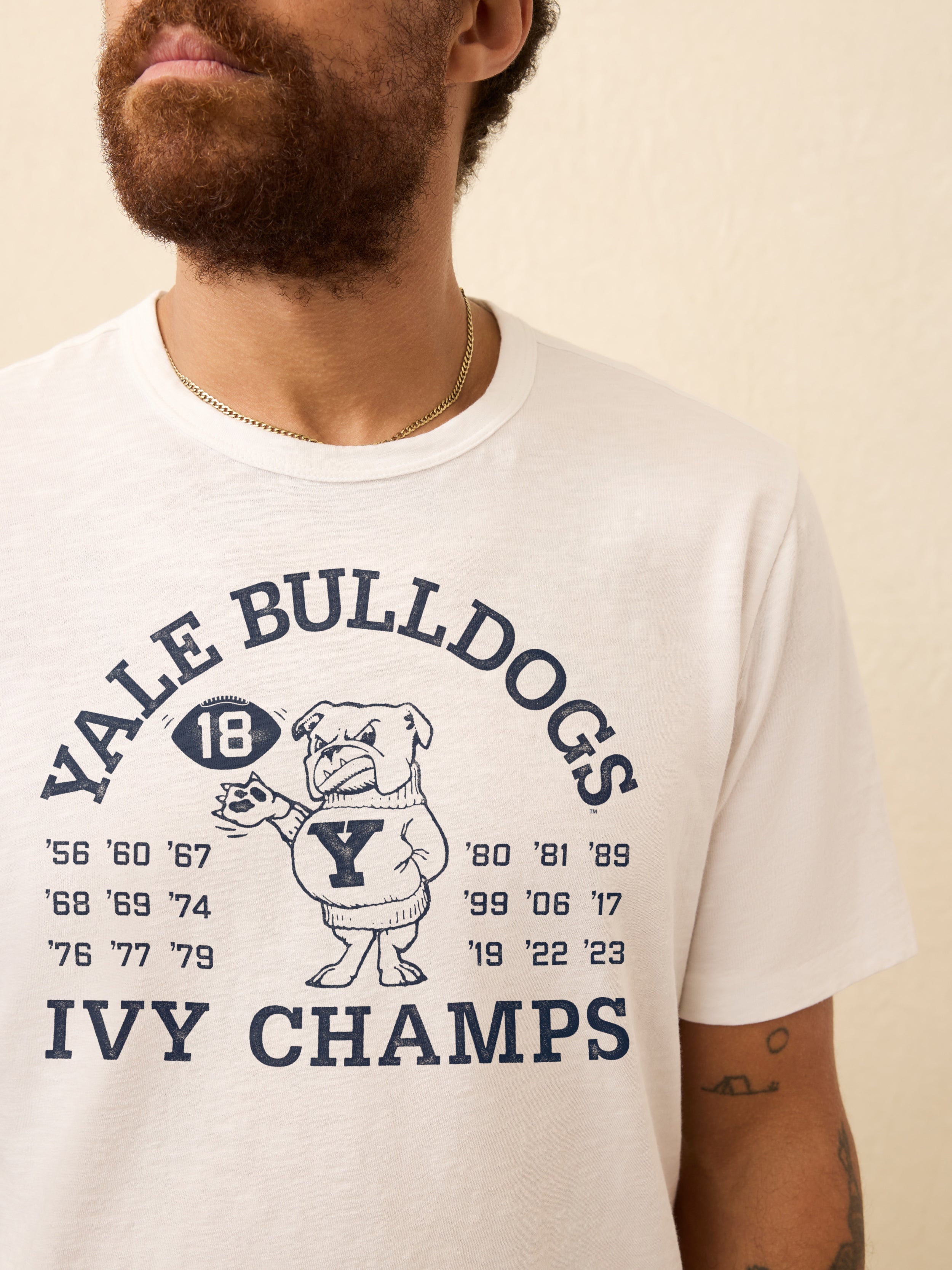 Yale Sunwashed Tee - White | Faherty Brand