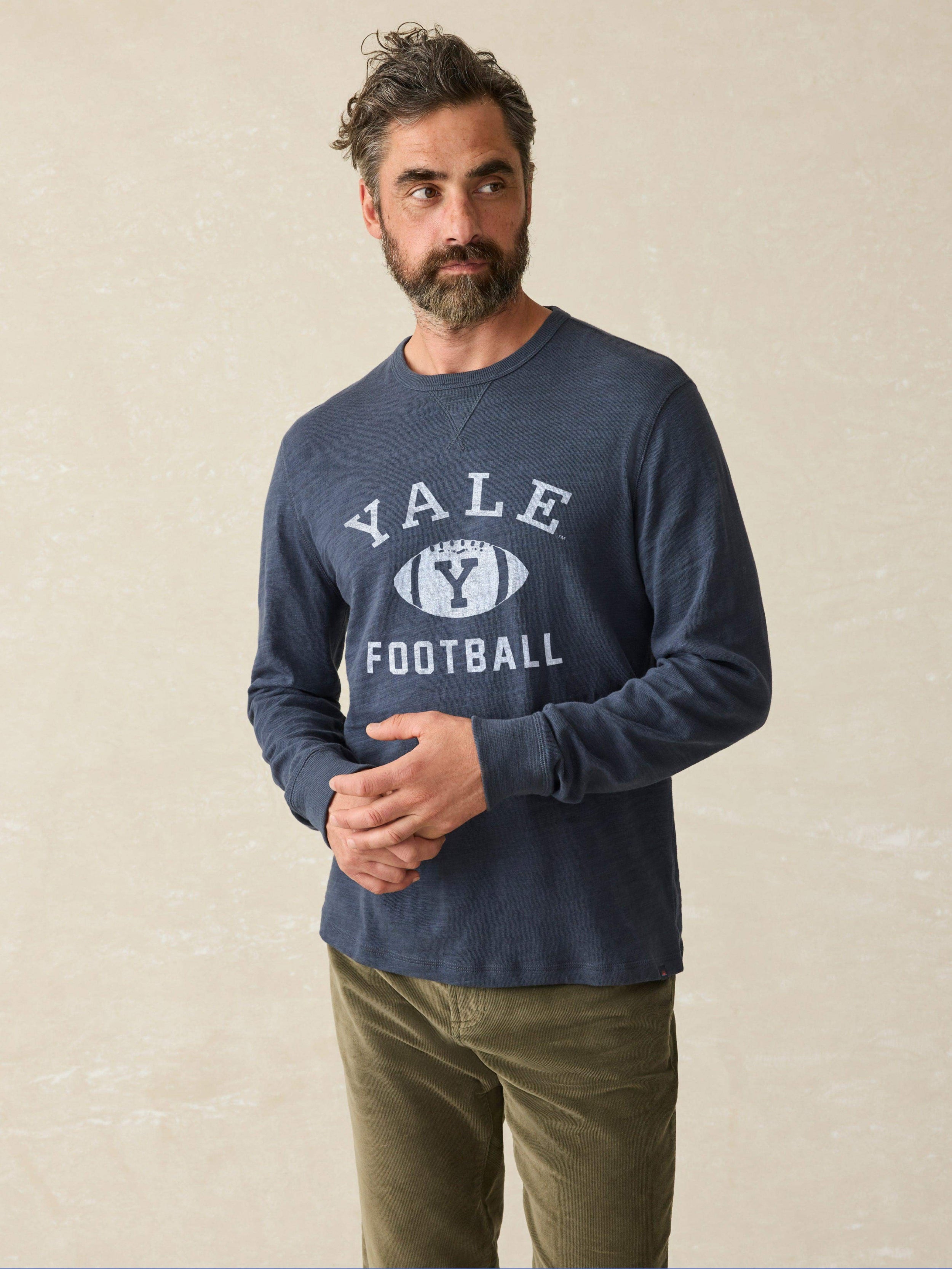 Yale Sunwashed Organic Crew - Blue Nights | Faherty Brand