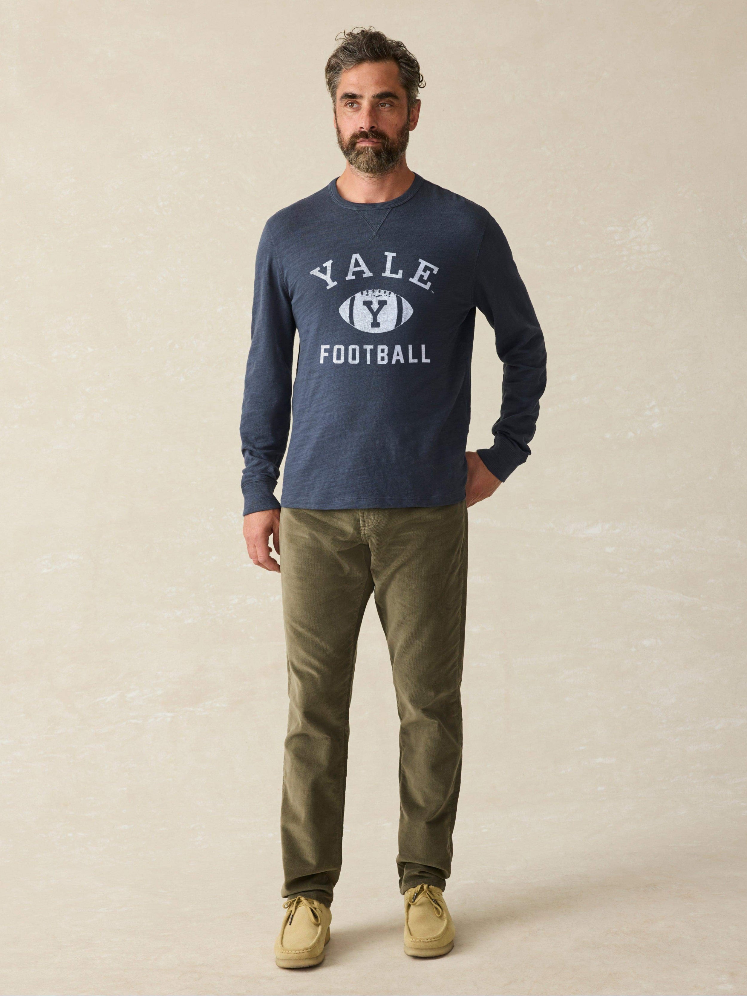Yale Sunwashed Organic Crew - Blue Nights | Faherty Brand