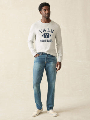 Yale Sunwashed Organic Crew - Light Grey Heather