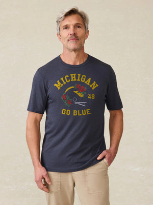 University of Michigan Sunwashed Tee - Dune Navy