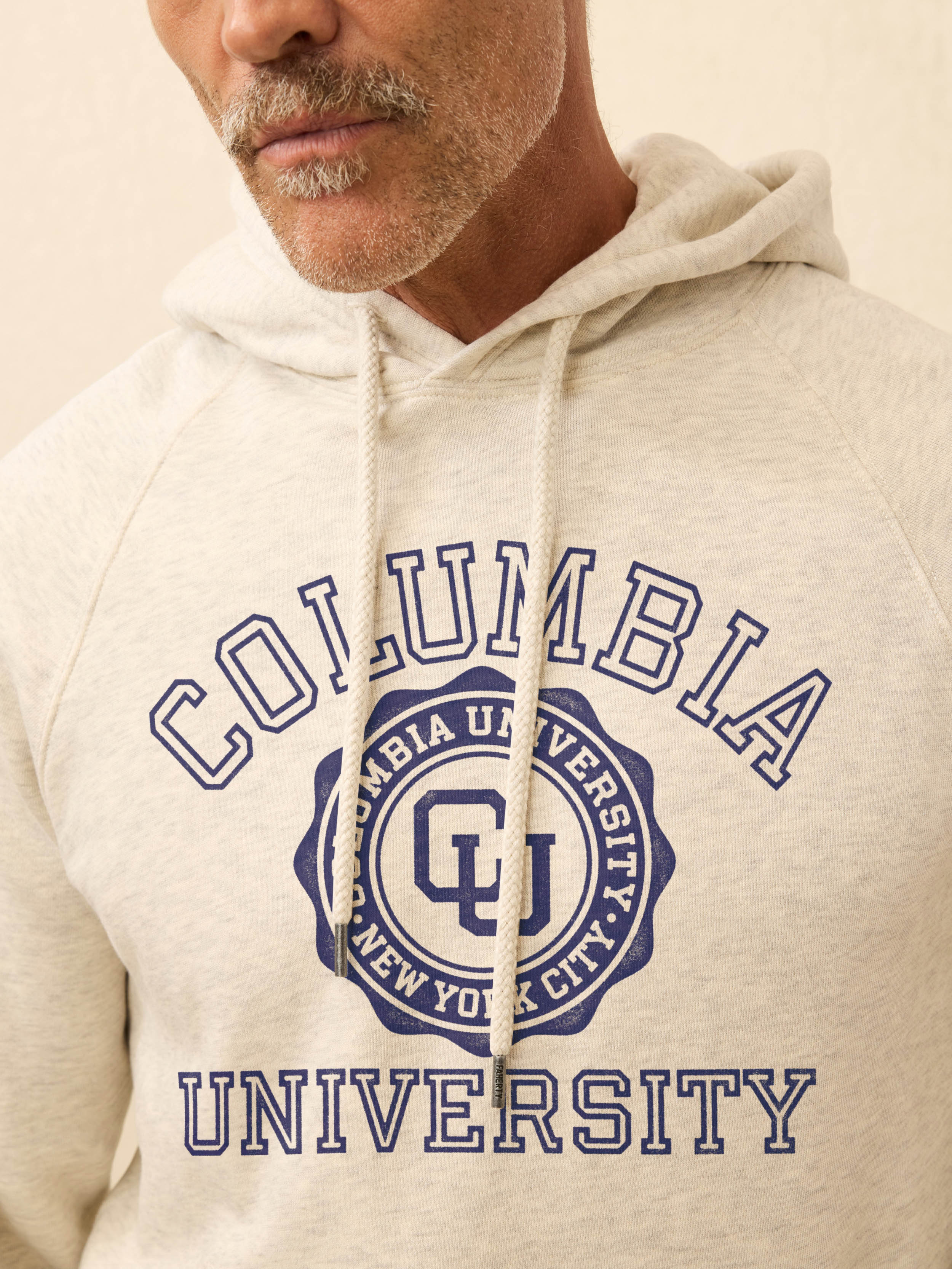 Columbia High Standard Fleece Hoodie - Antique Ivory Heather | Faherty Brand