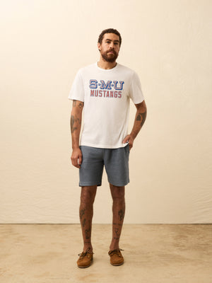 Southern Methodist University Sunwashed Pocket Tee - White