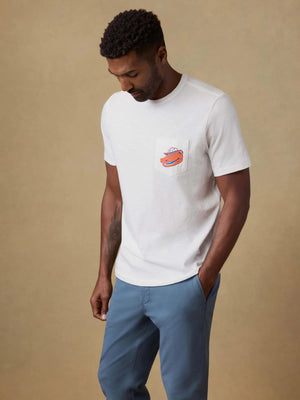 University of Florida Sunwashed Regenerative Pocket Tee - White