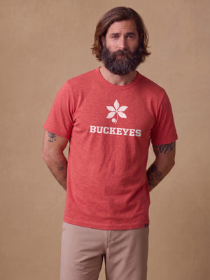 Ohio State Sunwashed Regenerative Tee - Apex Red