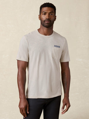 University of Virginia Sunwashed Regenerative Pocket Tee - Island Dune Heather