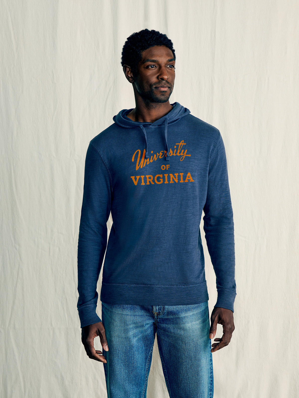 University of Virginia Sunwashed Organic Hoodie - Blue Nights, image 1 of 1