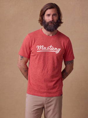 Southern Methodist University Sunwashed Regenerative Tee - Apex Red