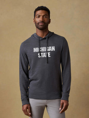 Michigan State Sunwashed Organic Hoodie - Graphite