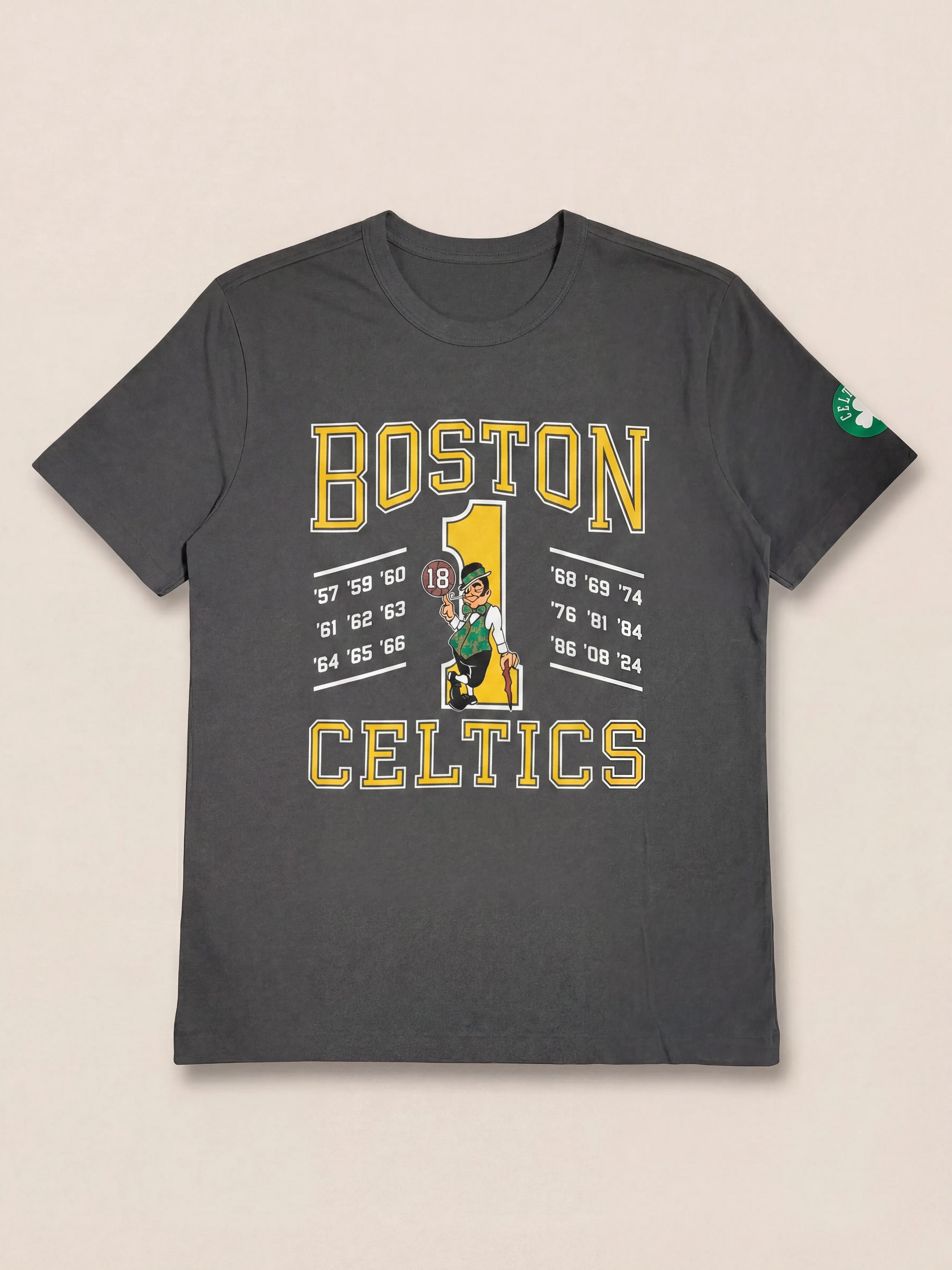 Boston Celtics Sunwashed Regenerative Tee - Graphite | Faherty Brand