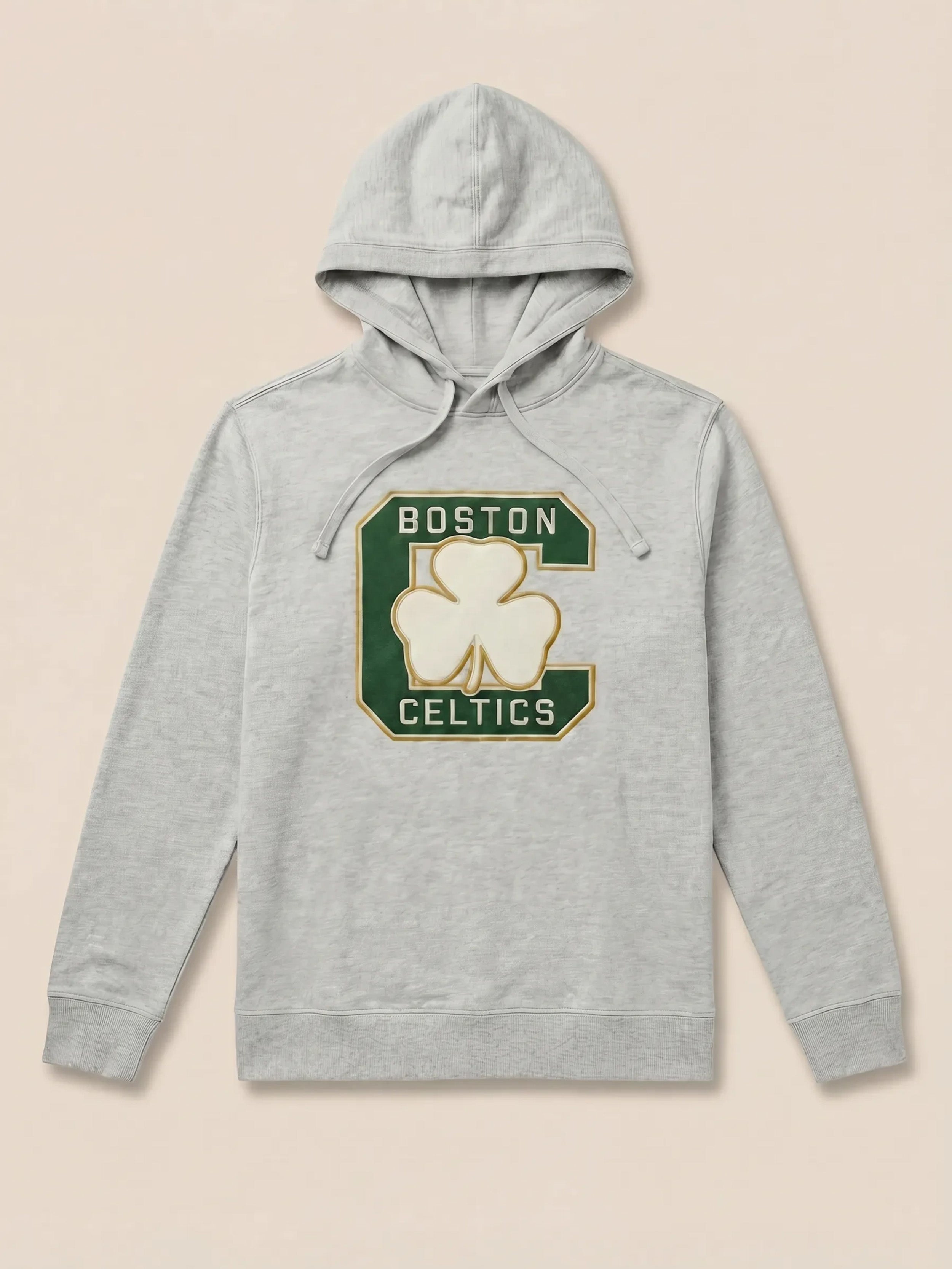 Boston Celtics Sunwashed Organic Hoodie - Light Grey Heather | Faherty Brand
