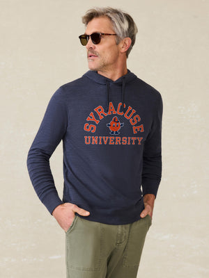 Syracuse University Sunwashed Slub Hoodie - Blue Nights