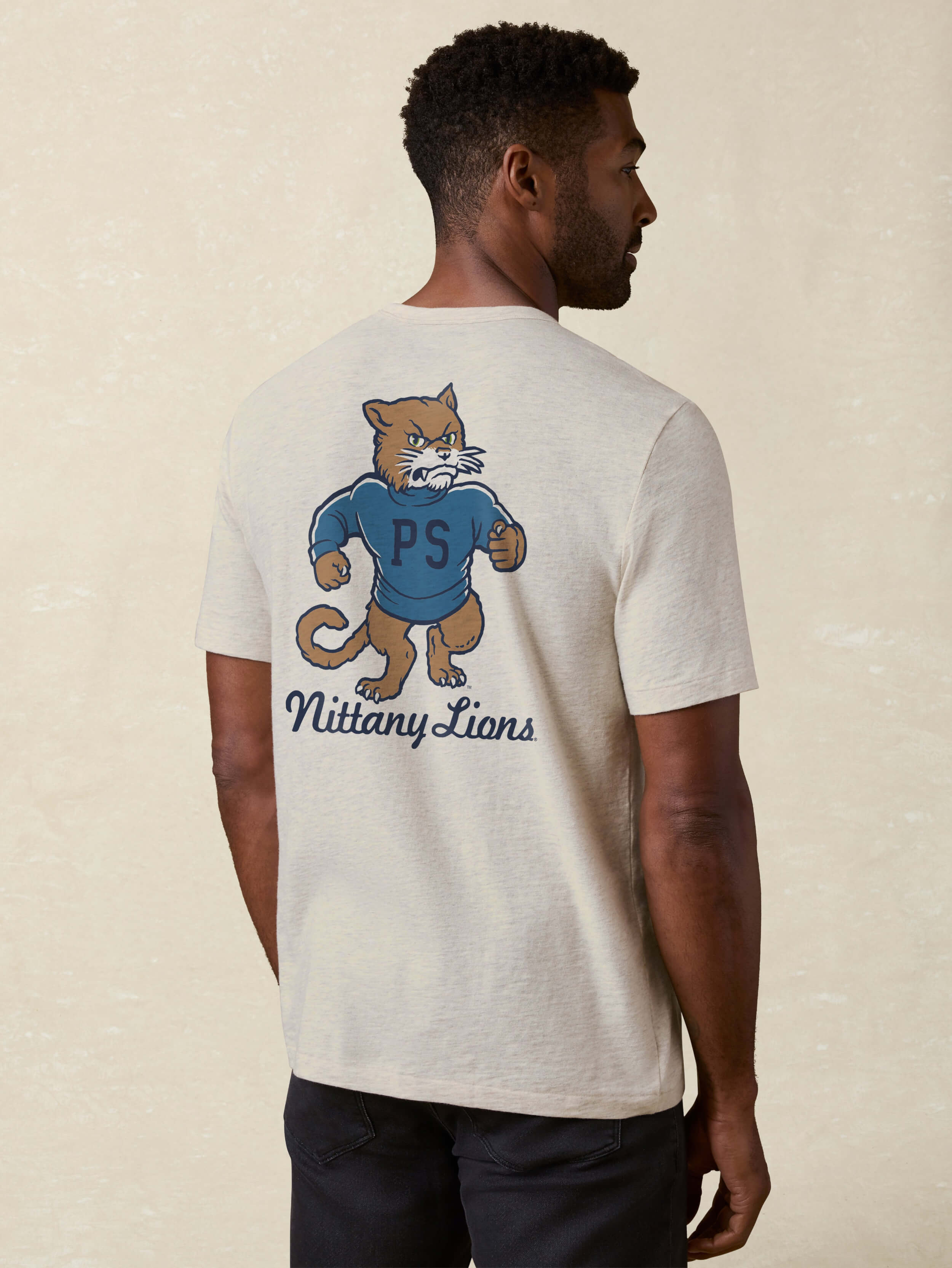 Penn State Sunwashed Pocket Tee - Island Dune Heather | Faherty Brand