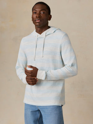 Sunwashed Organic Hoodie - Beach Sky Stripe