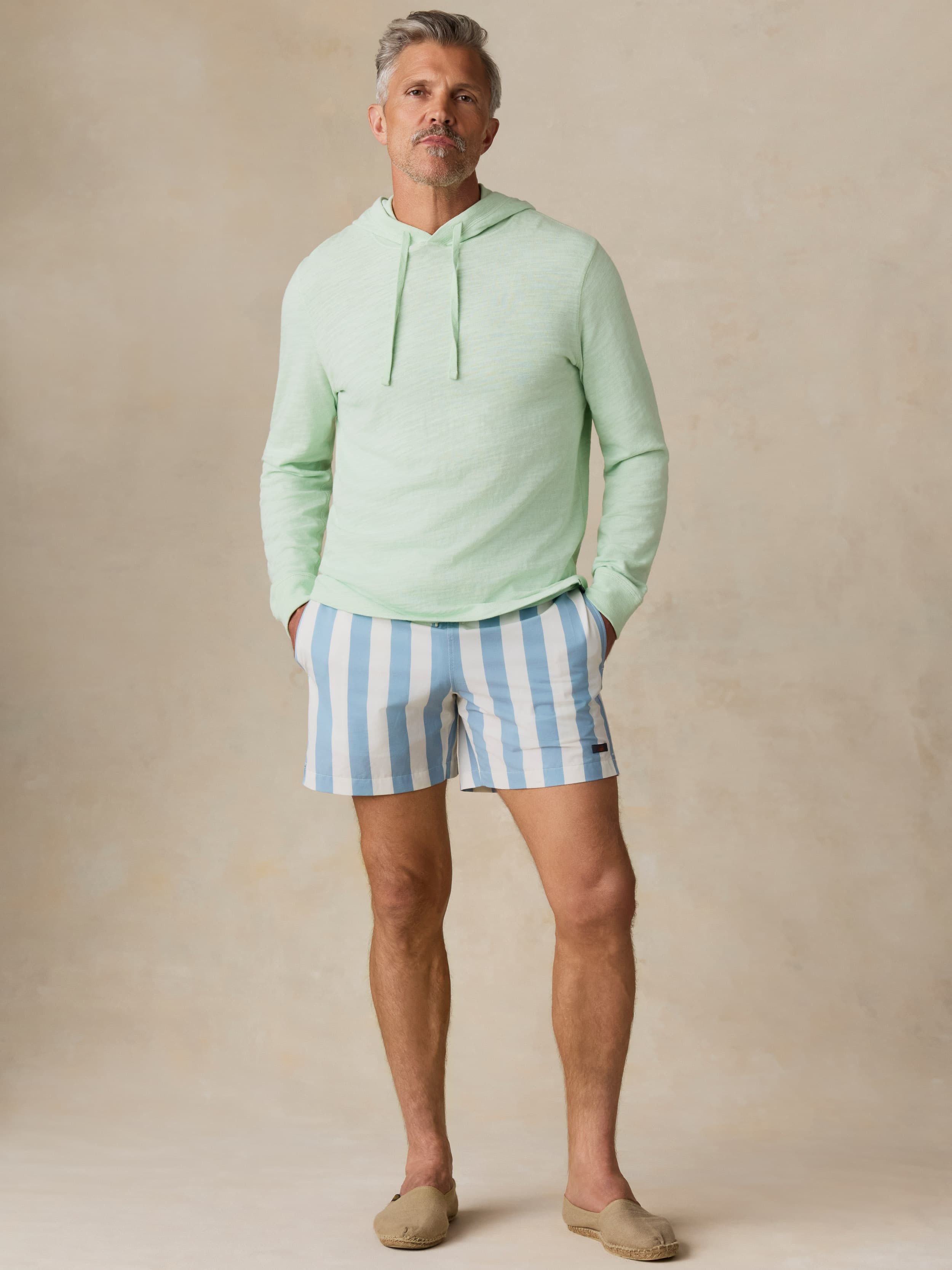 All Day™ Trunk (6") - Beach Breeze Stripe | Faherty Brand