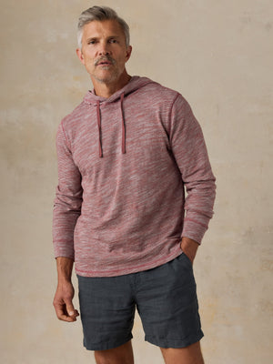 Sunwashed Organic Hoodie - Sunset Red Feeder