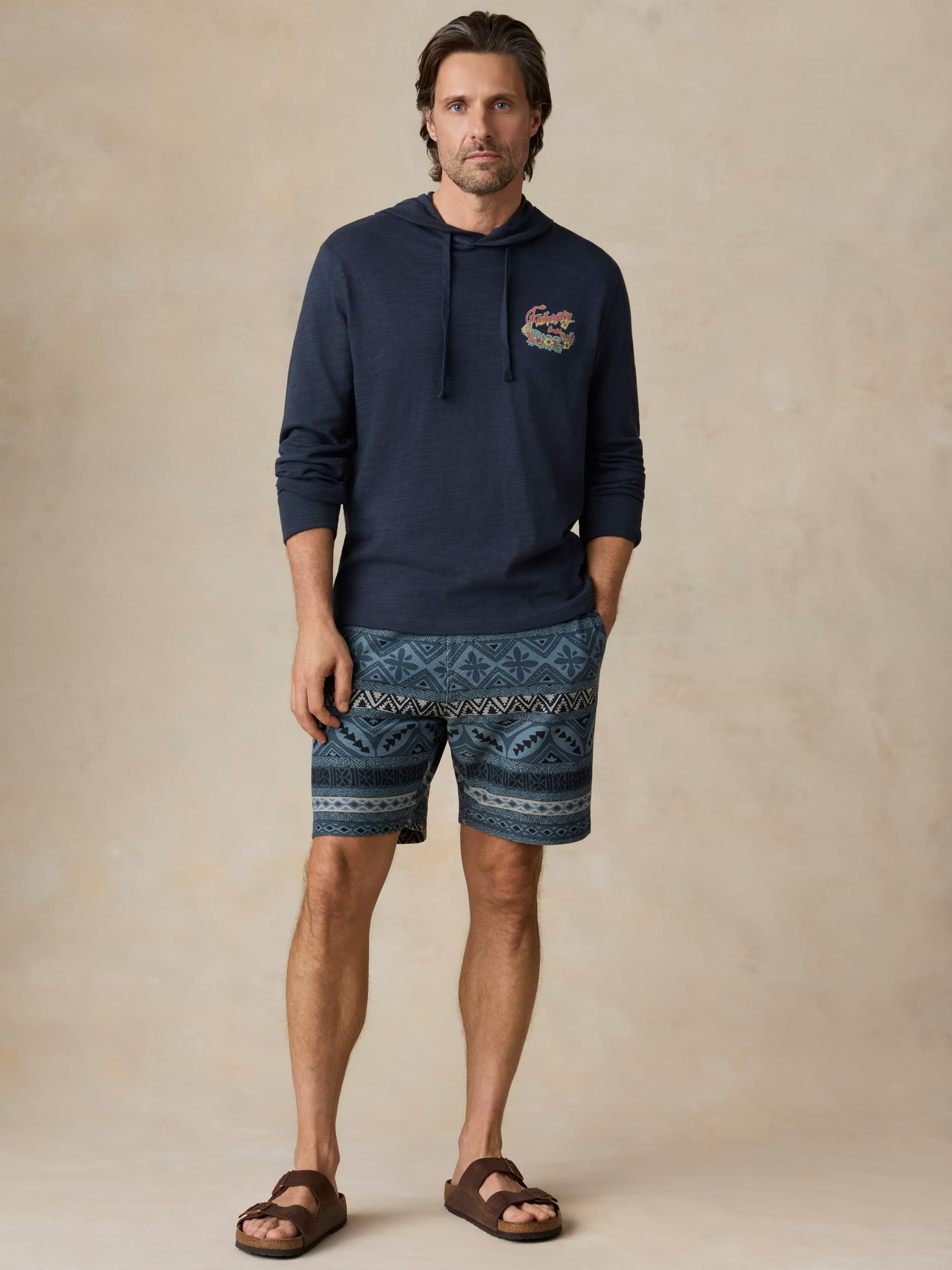 Sunwashed Organic Graphic Hoodie - Blue Nights