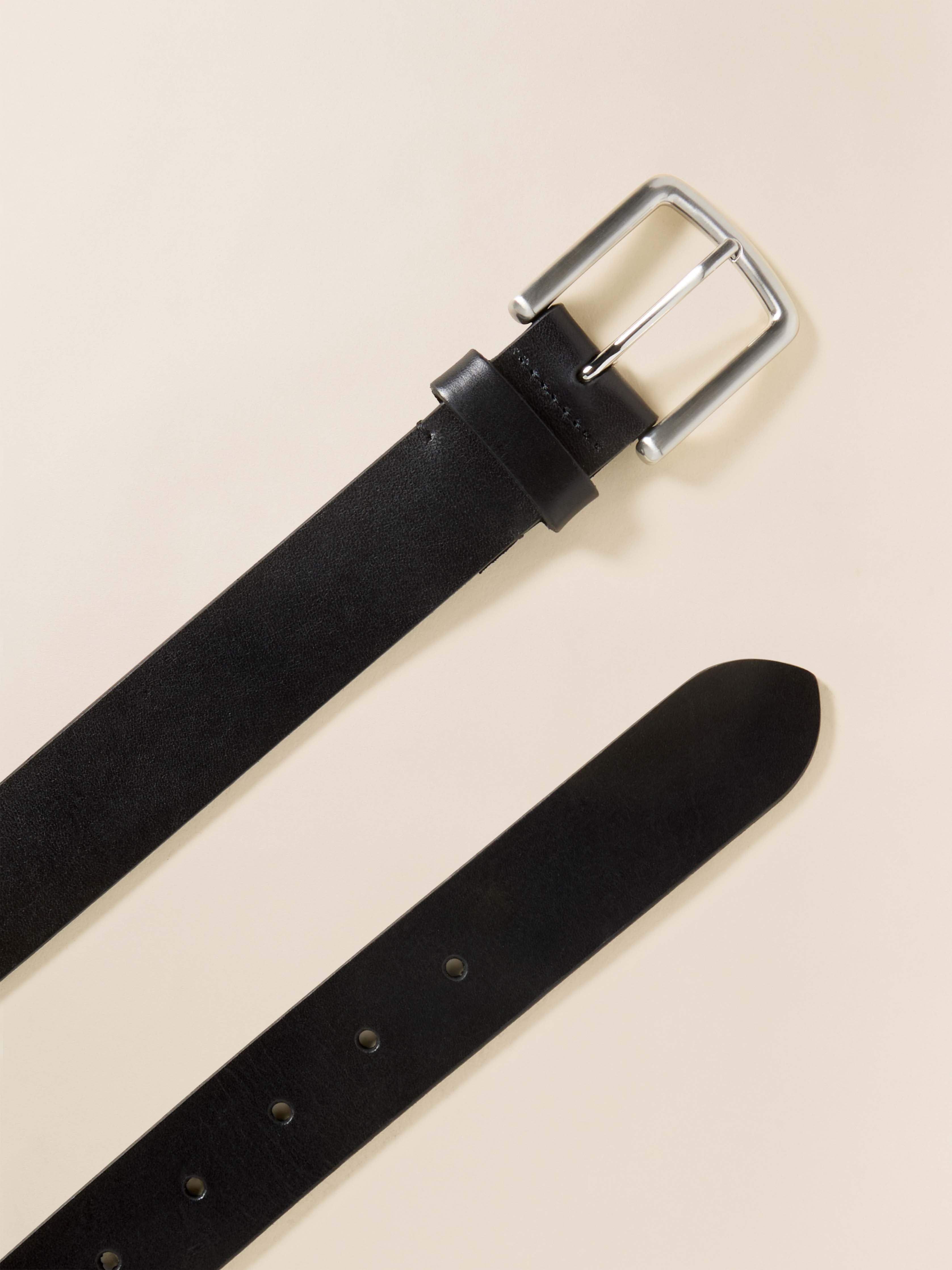 Mens Leather Belt - Black | Faherty Brand