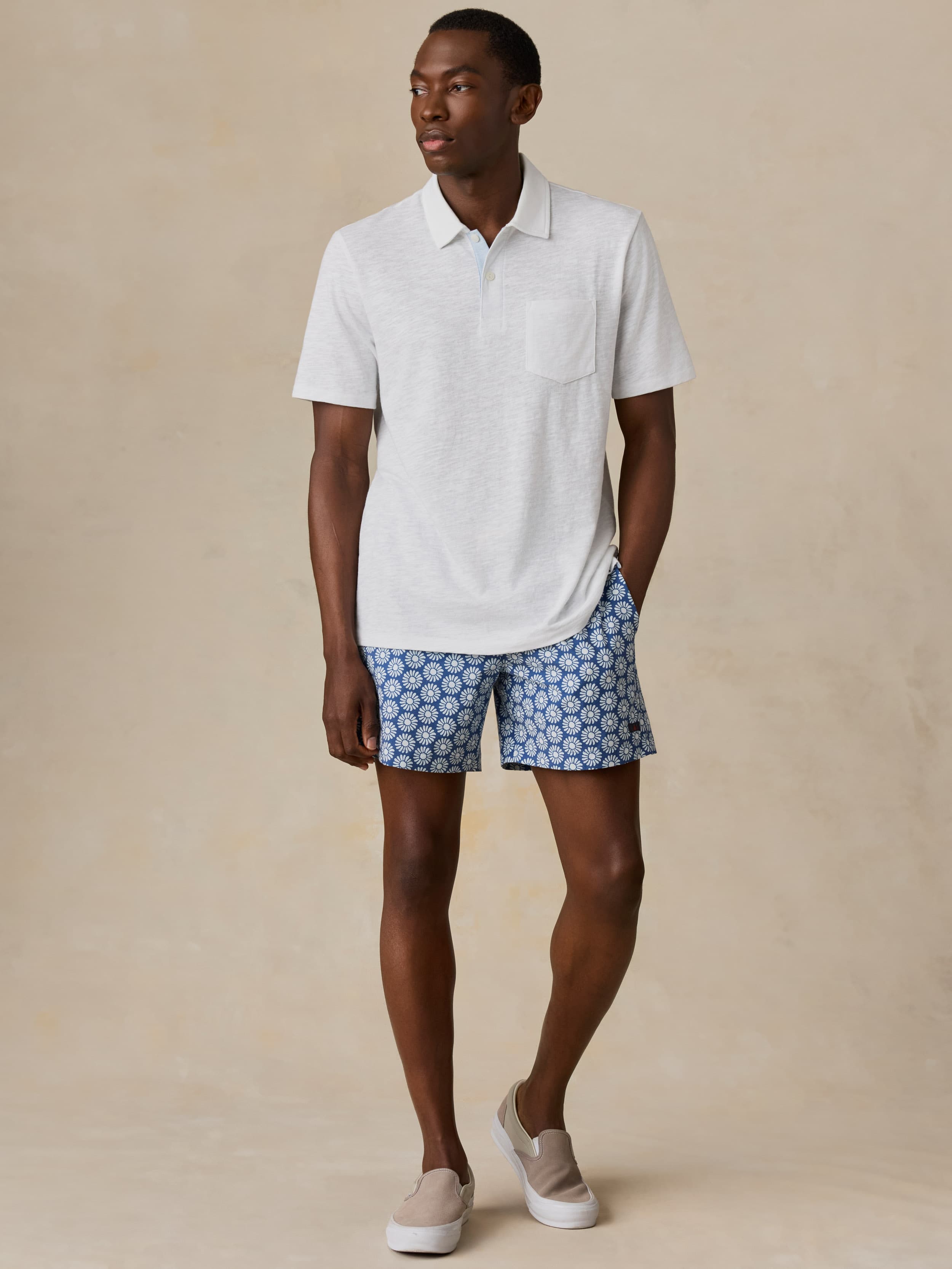 All Day™ Trunk (6") - Blue Cream Suns | Faherty Brand