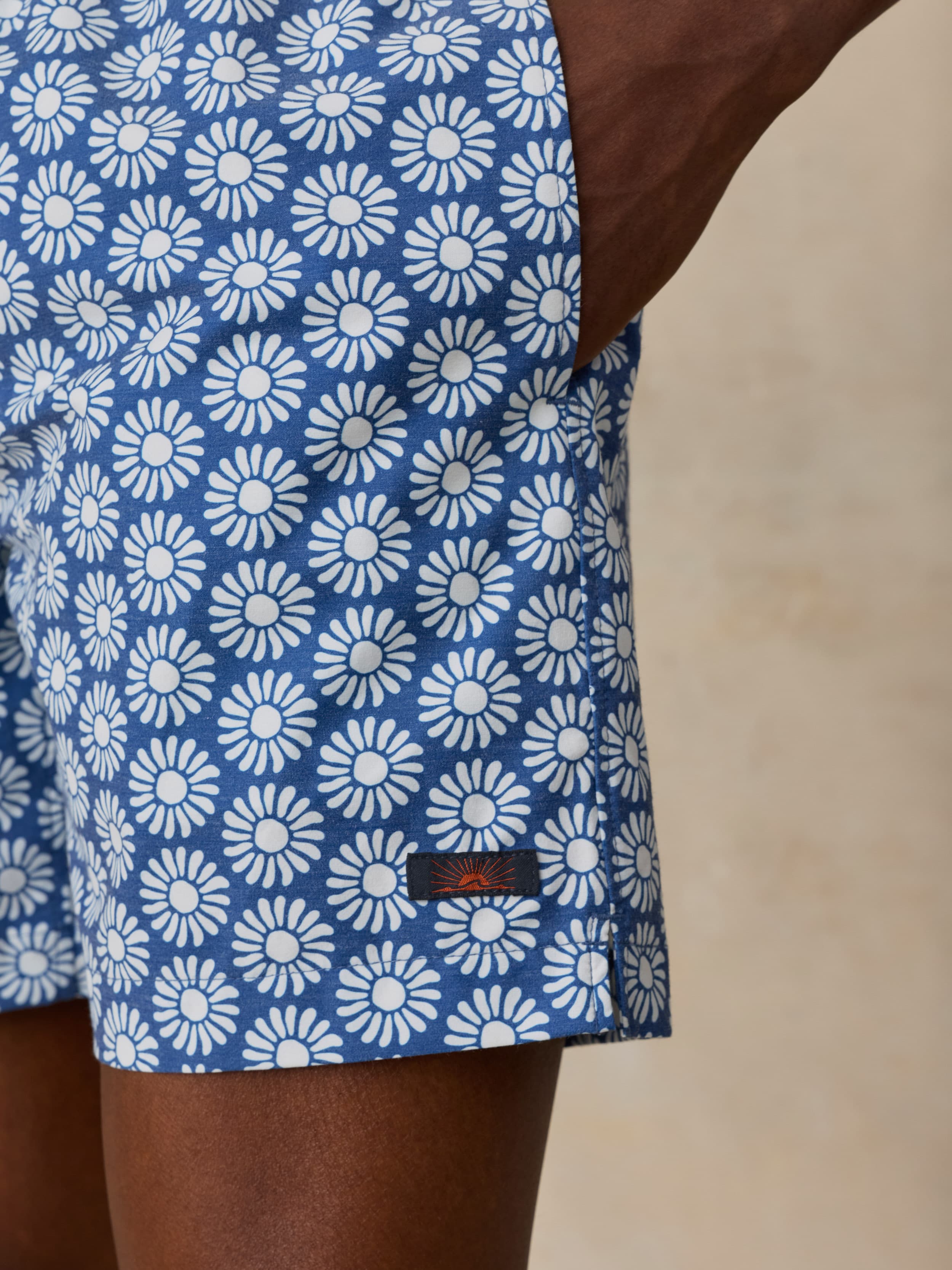 All Day™ Trunk (6") - Blue Cream Suns | Faherty Brand