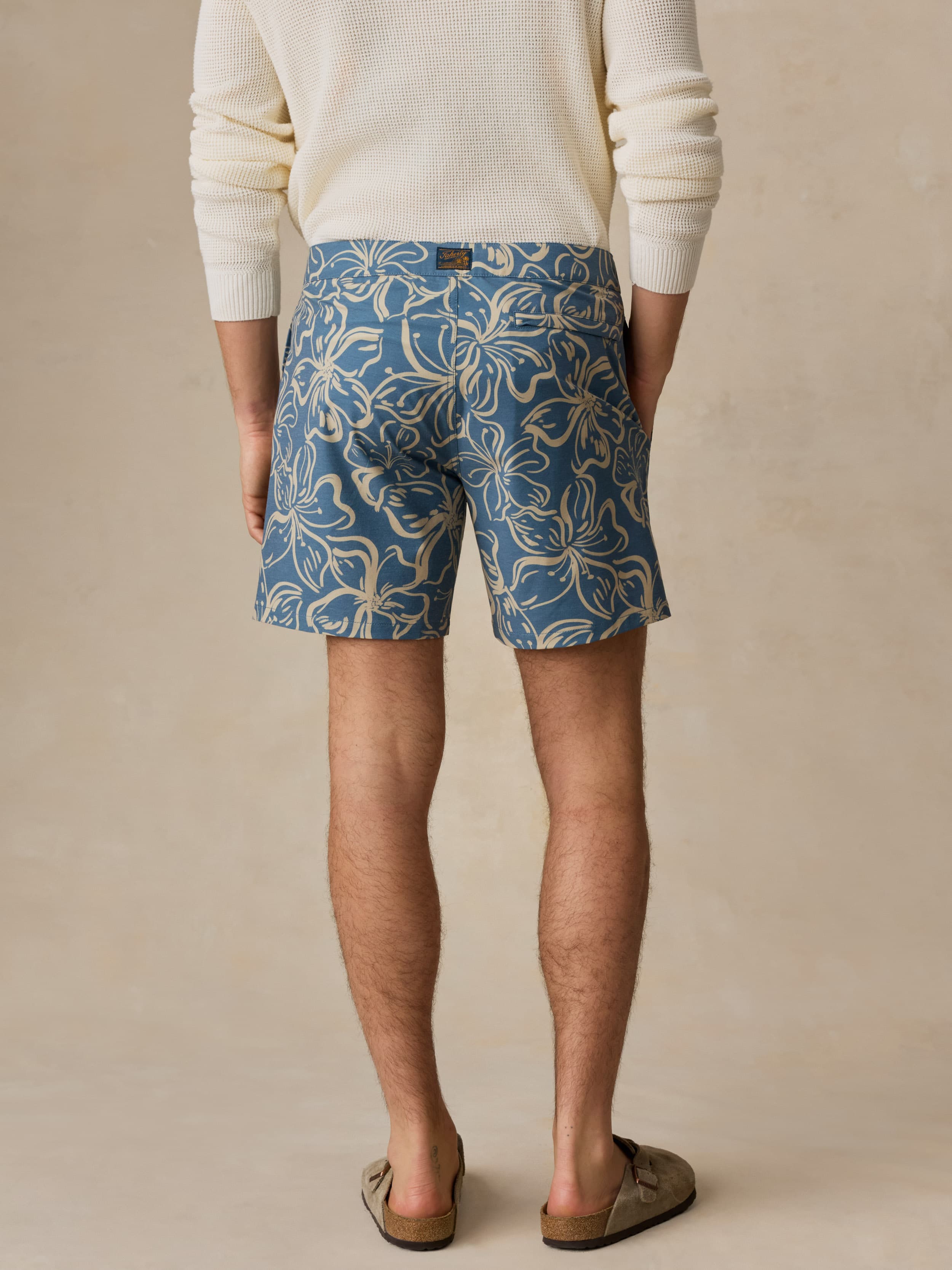 All Day™ Boardshort - Aqua Sand Blossom | Faherty Brand