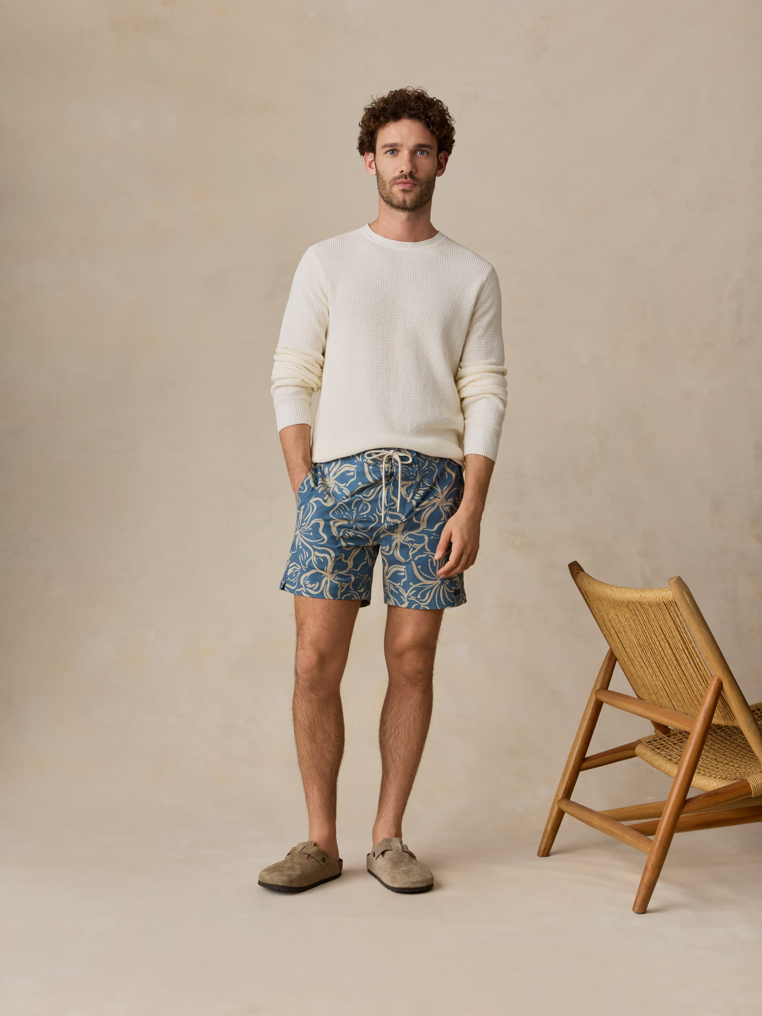 All Day™ Boardshort - Aqua Sand Blossom | Faherty Brand