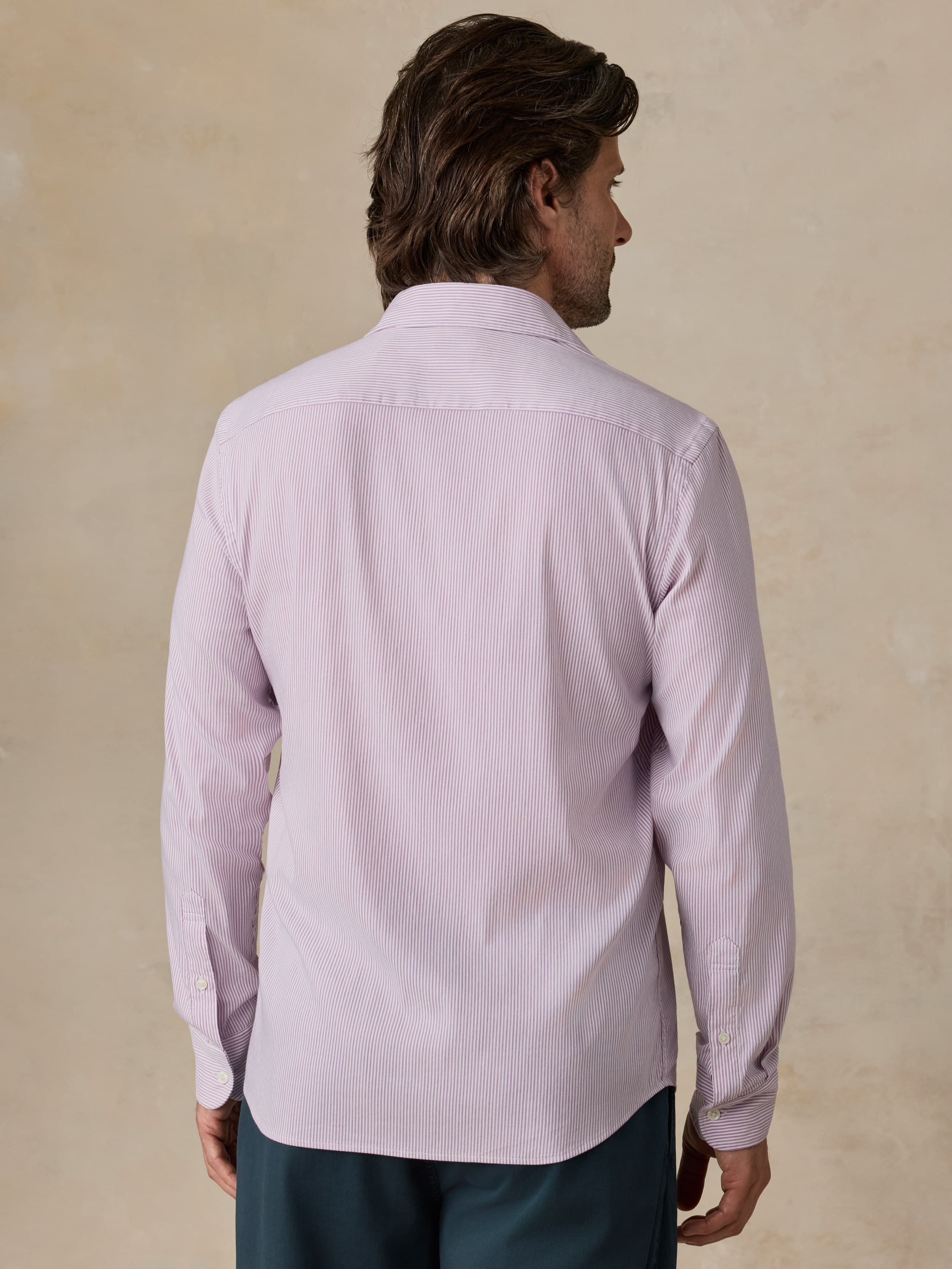 The Movement™ Shirt - Berry Cloud Stripe | Faherty Brand