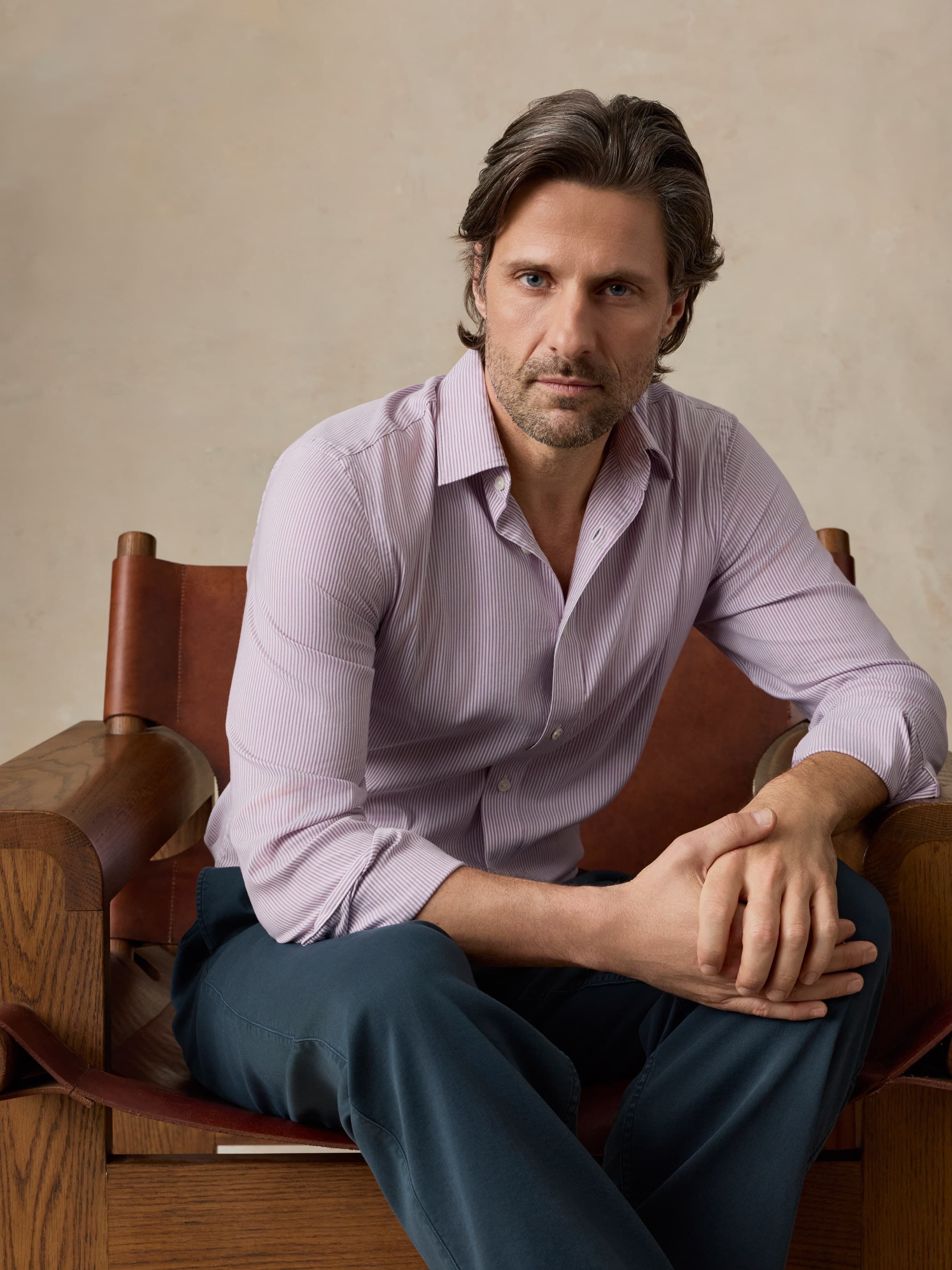 The Movement™ Shirt - Berry Cloud Stripe | Faherty Brand
