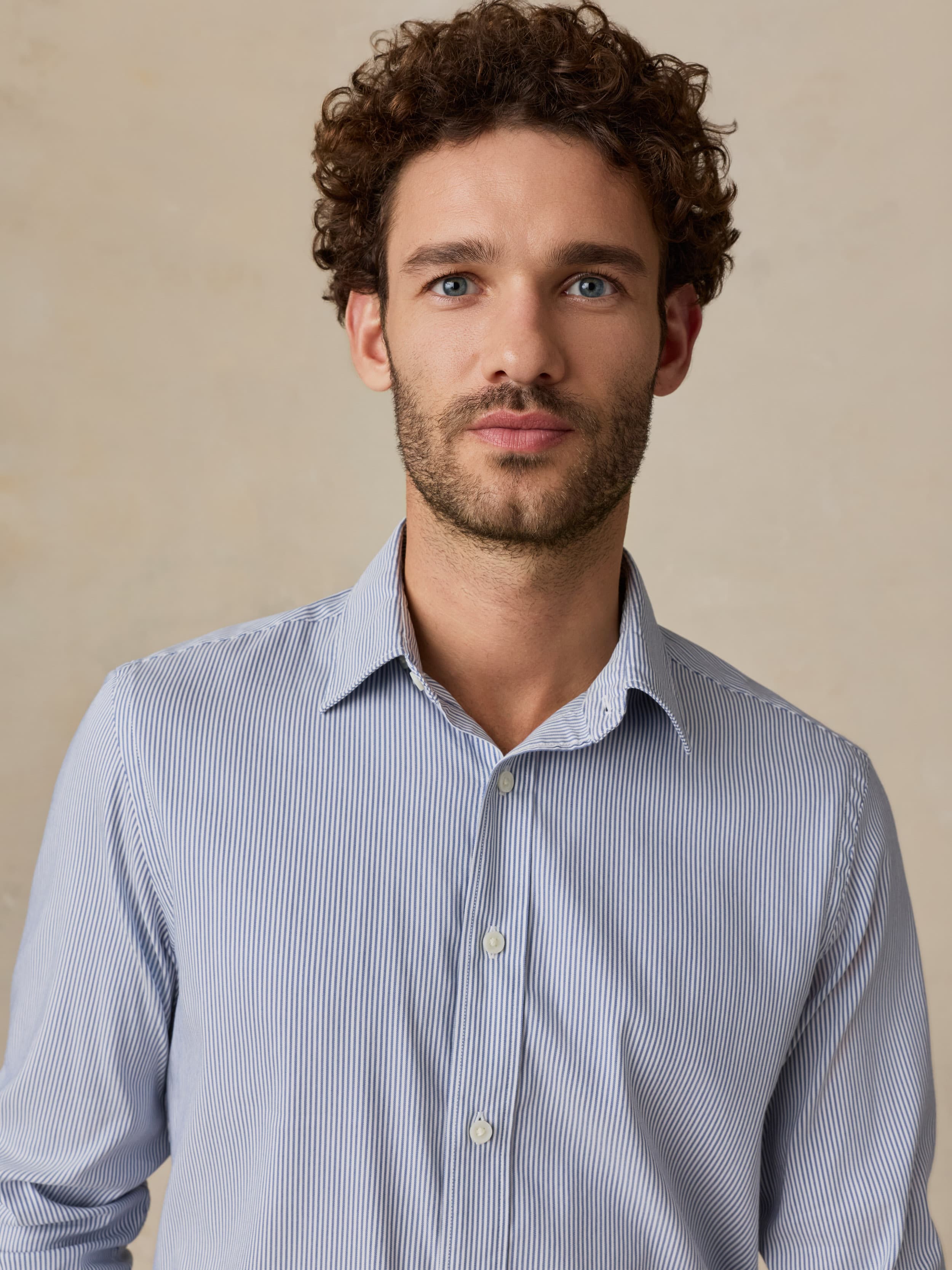 The Movement™ Shirt - Sapphire Cloud Stripe | Faherty Brand