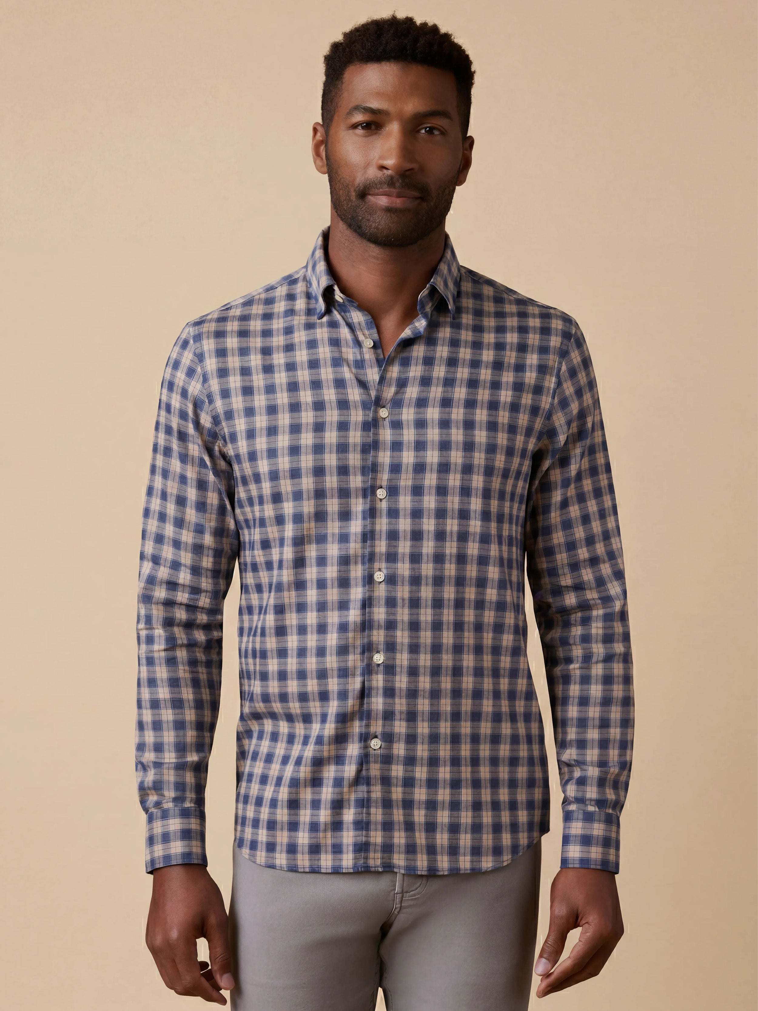 Movement™ Monterey Shirt - Navy Seas Plaid | Faherty Brand