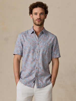 Short-Sleeve Breeze Shirt - Antique Berry Floral