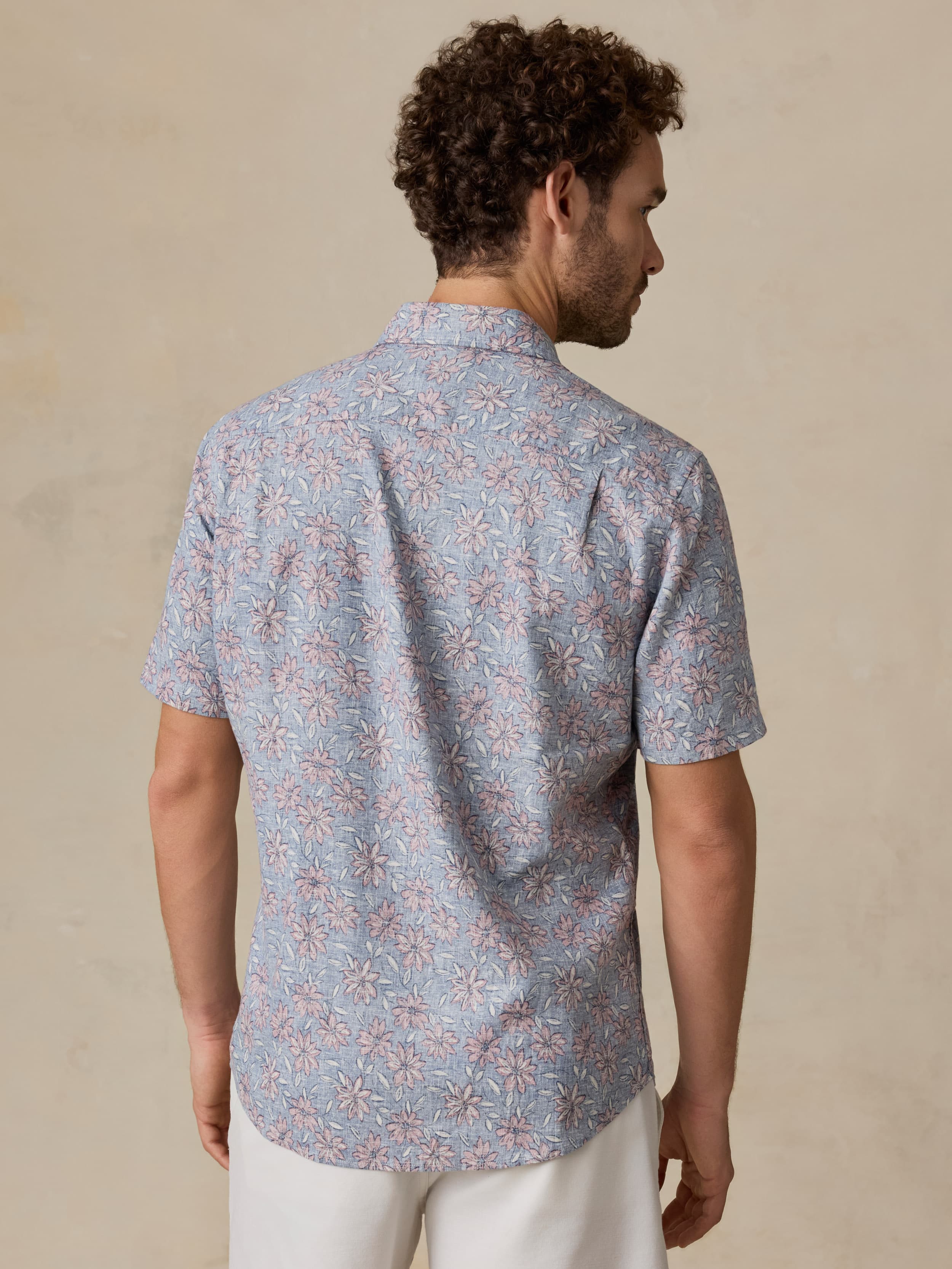 Short-Sleeve Breeze Shirt - Antique Berry Floral | Faherty Brand