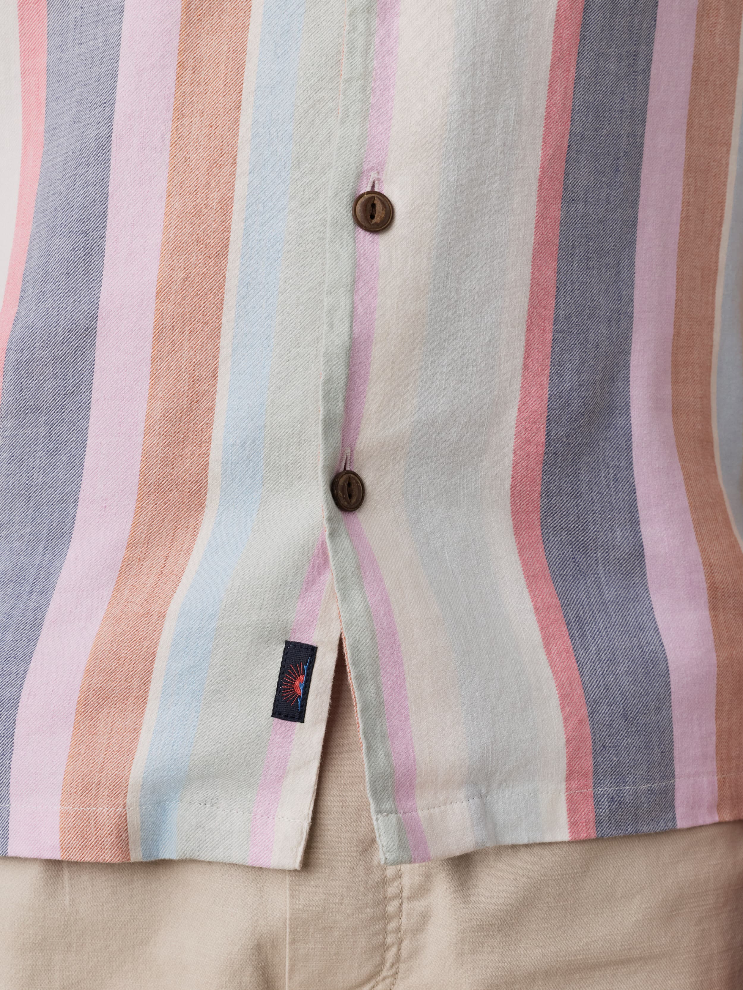 Short-Sleeve Breeze Camp Shirt - Summer Skies Stripe | Faherty Brand