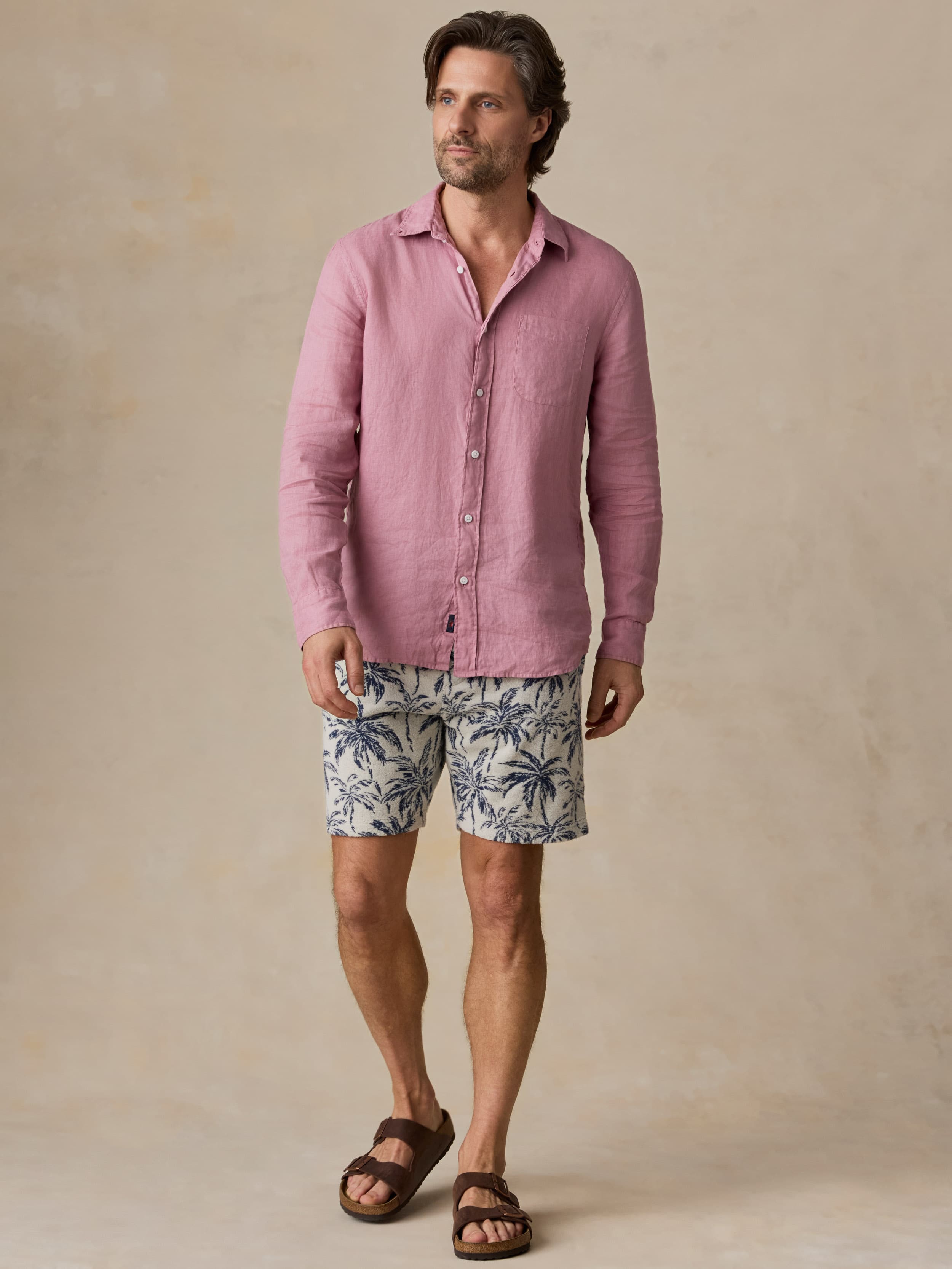 Sunwashed Linen Shirt - Berry | Faherty Brand