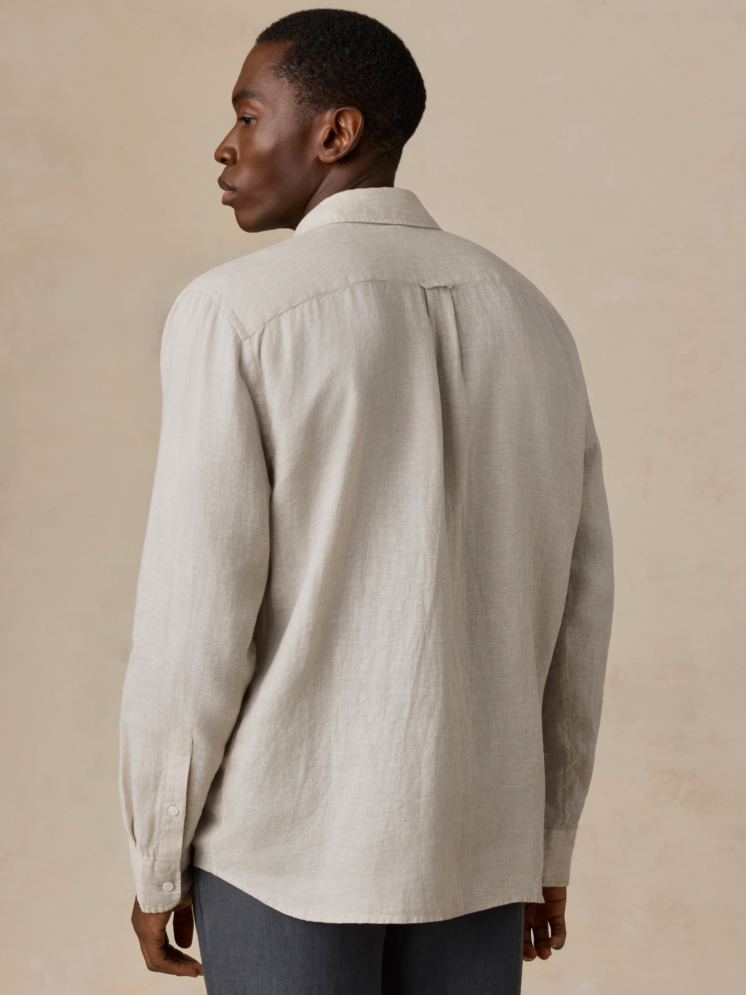 Sunwashed Linen Shirt - Castle Stone | Faherty Brand