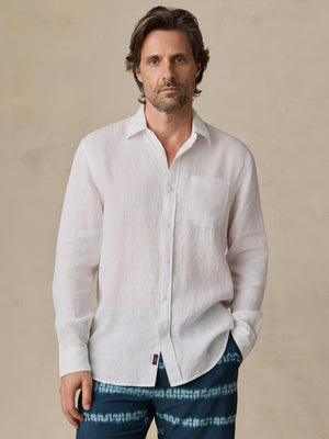 Sunwashed Linen Shirt - Pure White