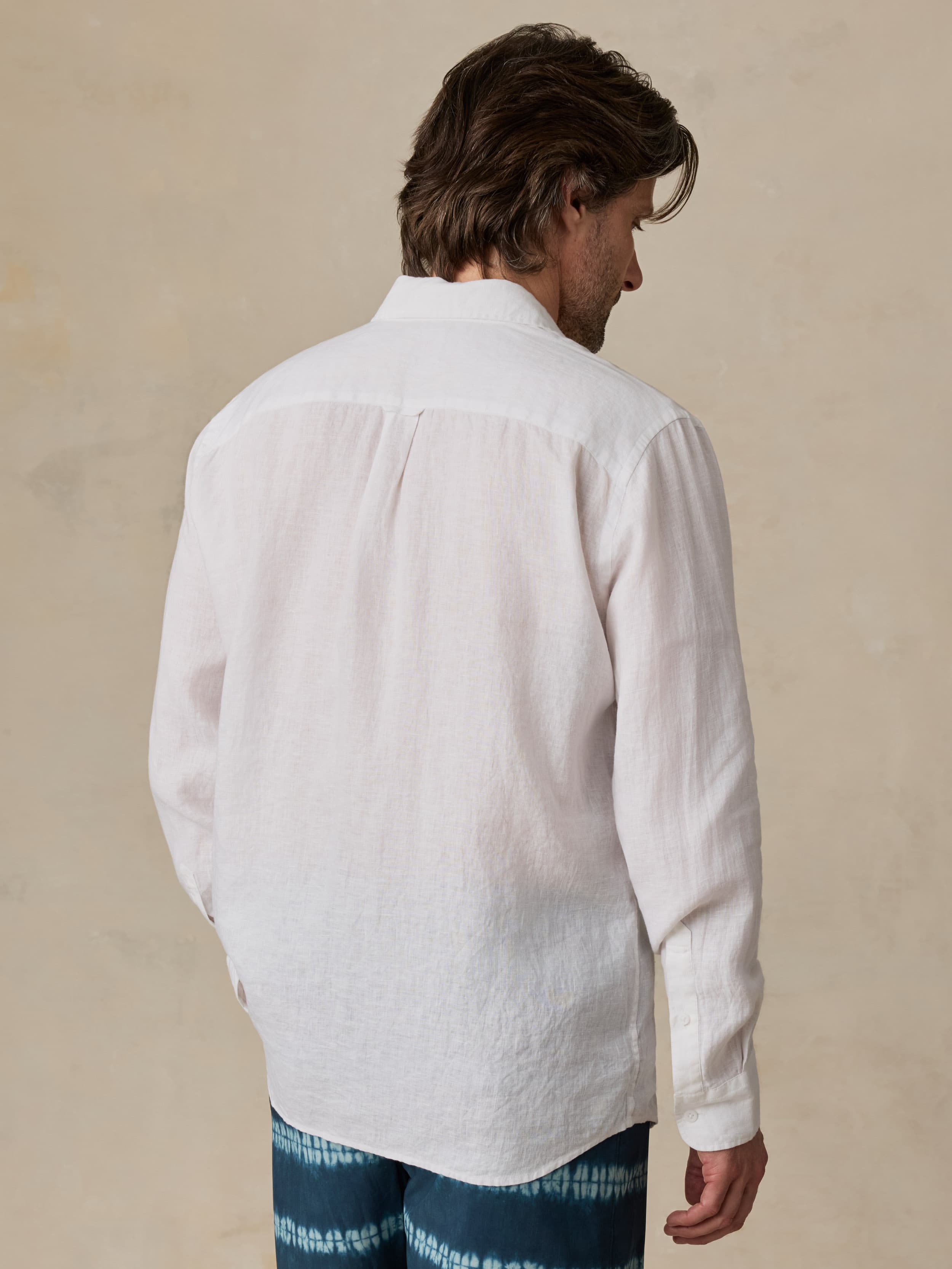 Sunwashed Linen Shirt - Pure White | Faherty Brand