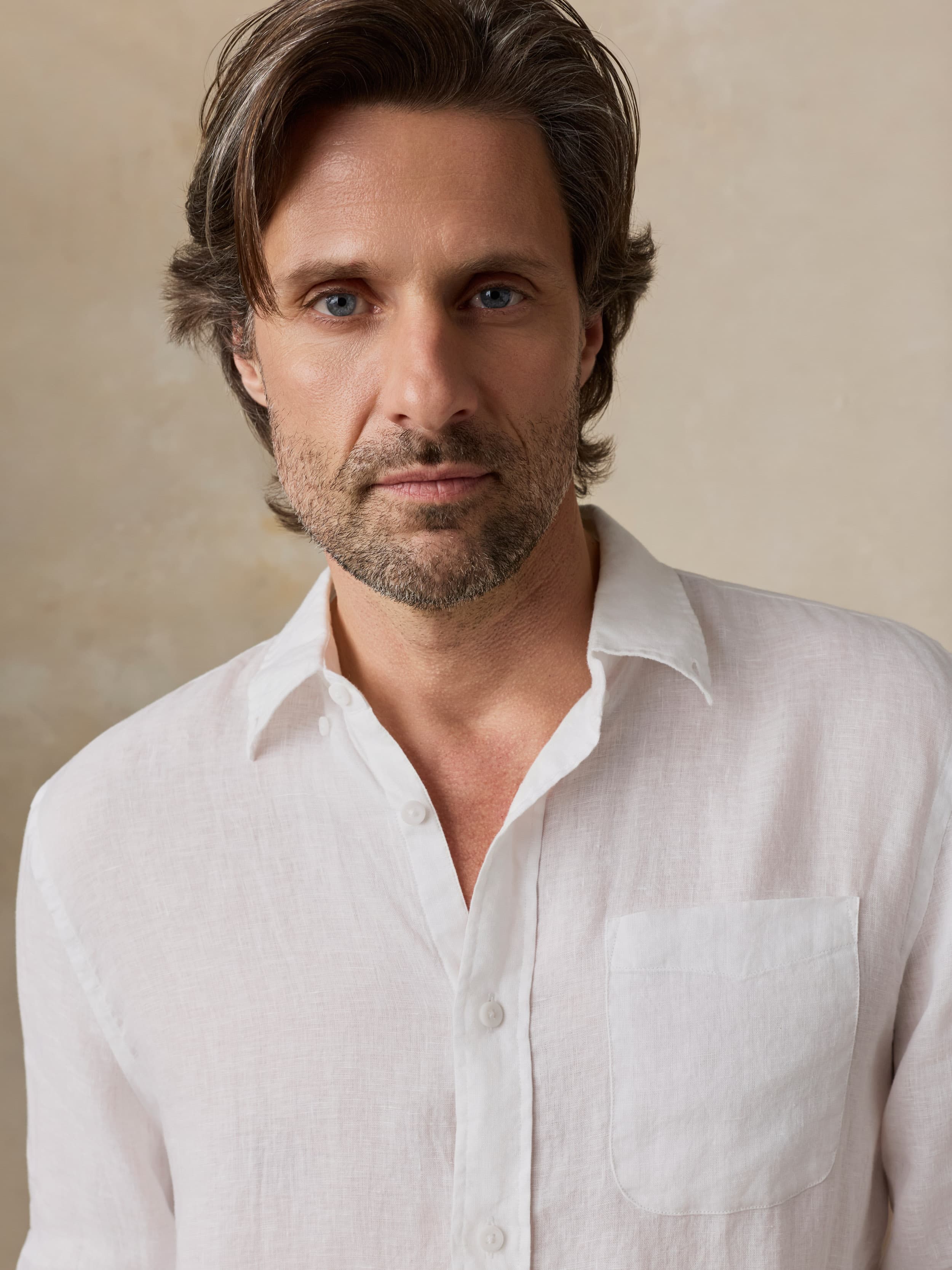 Sunwashed Linen Shirt - Pure White | Faherty Brand