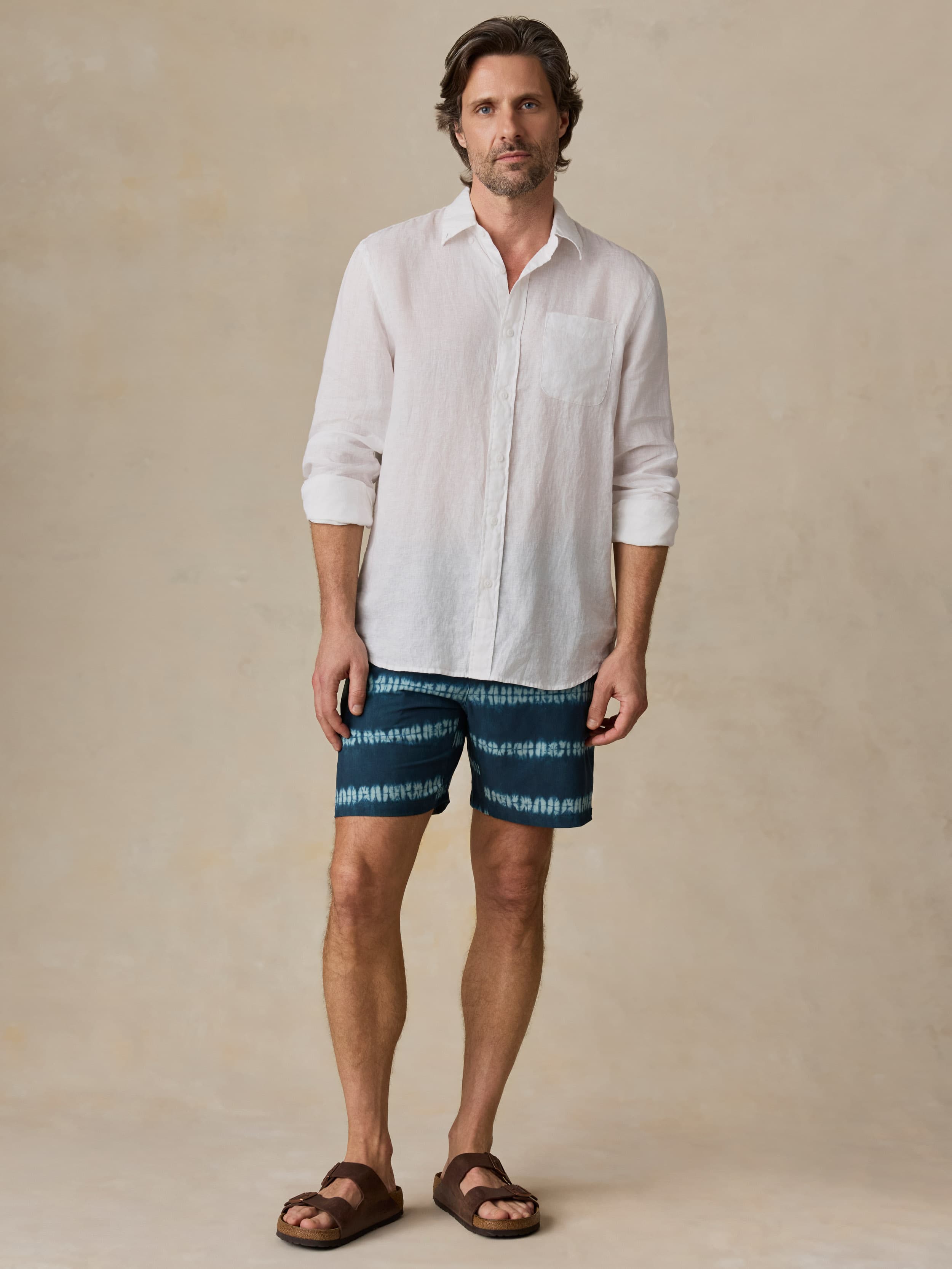 Sunwashed Linen Shirt - Pure White | Faherty Brand